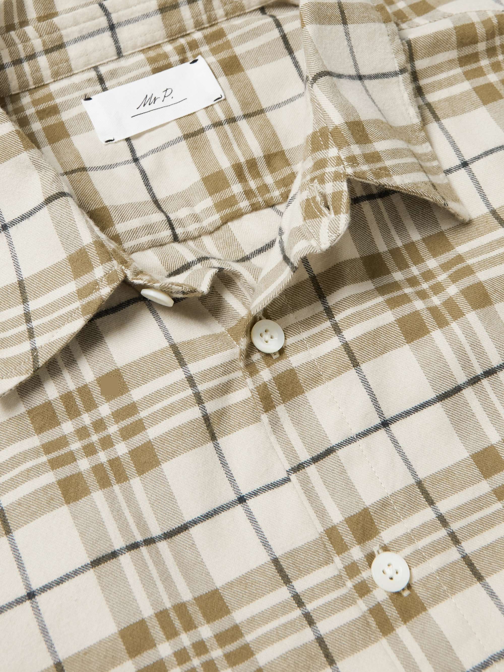 MR P. Checked Cotton-Flannel Shirt