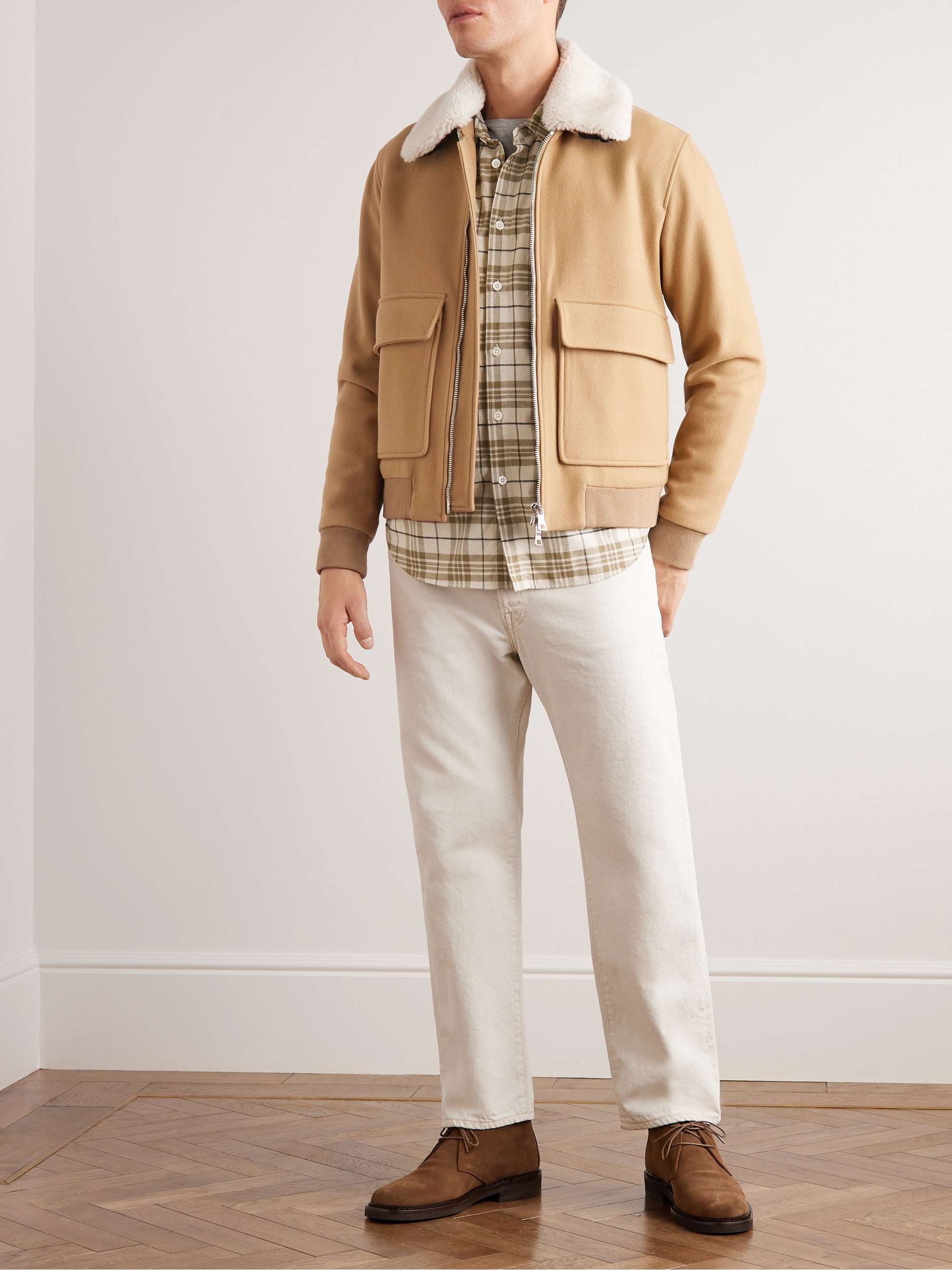 MR P. Checked Cotton-Flannel Shirt