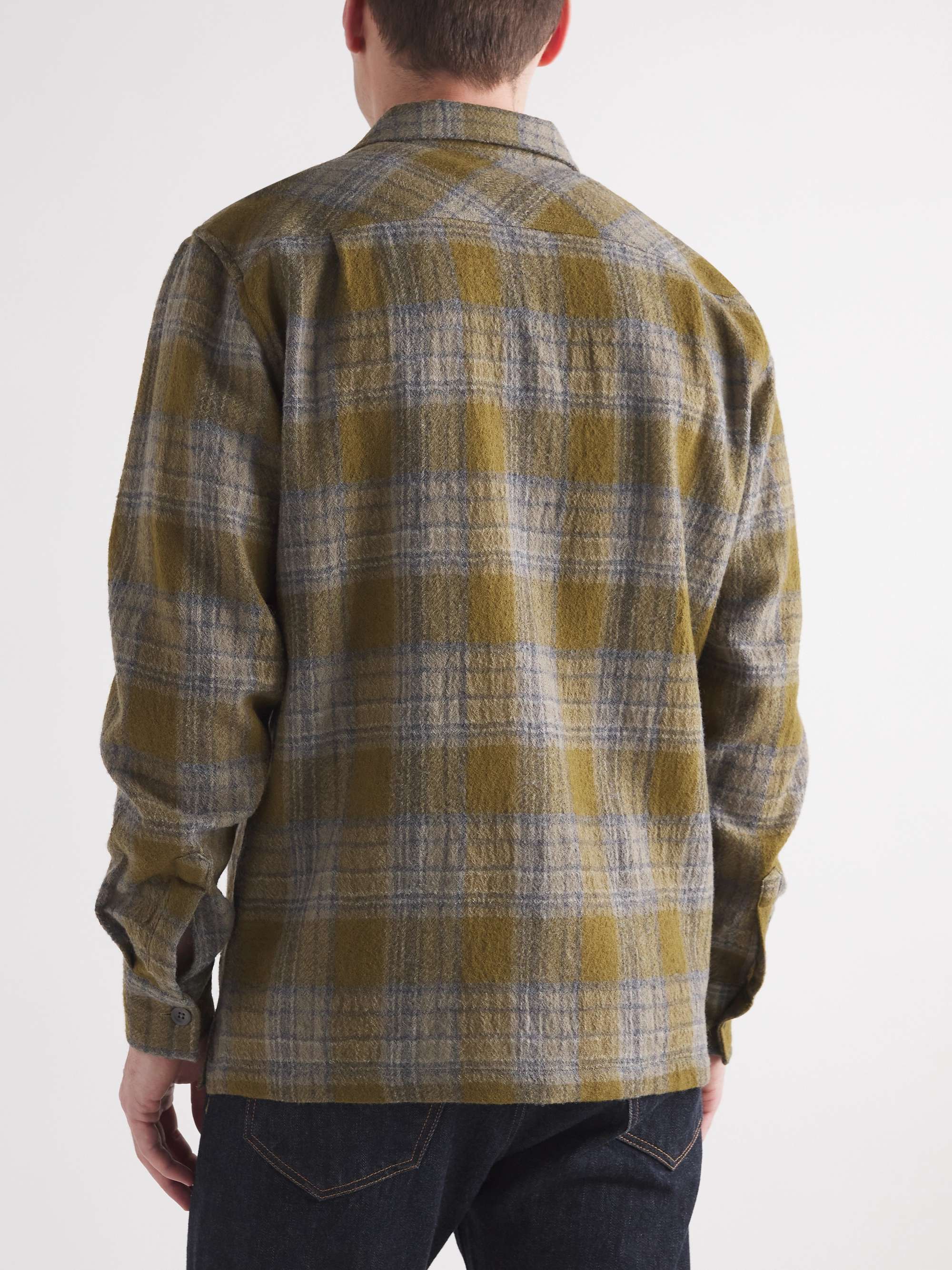 MR P. Checked Textured Virgin Wool Shirt