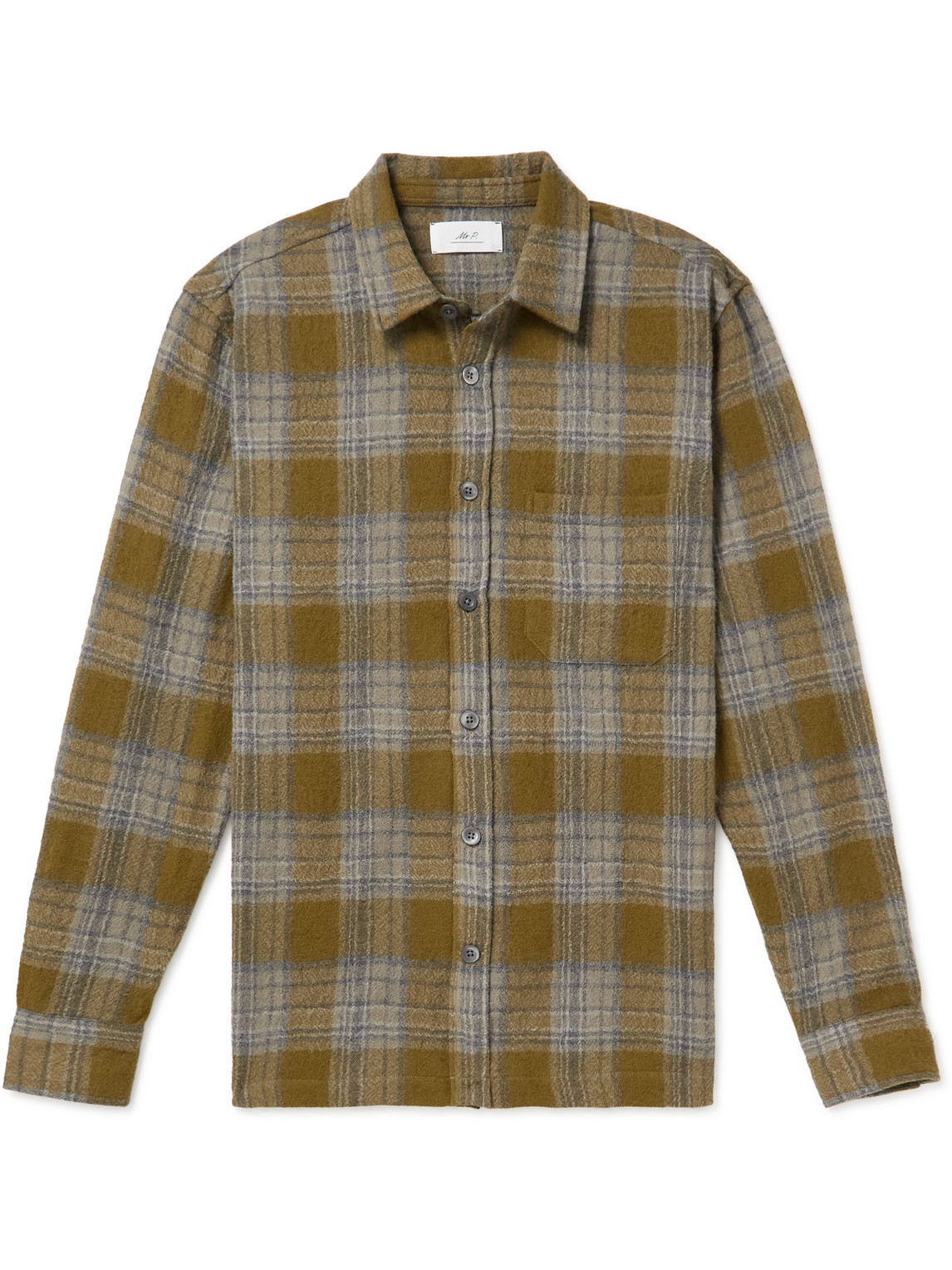 Checked Textured Virgin Wool Shirt
