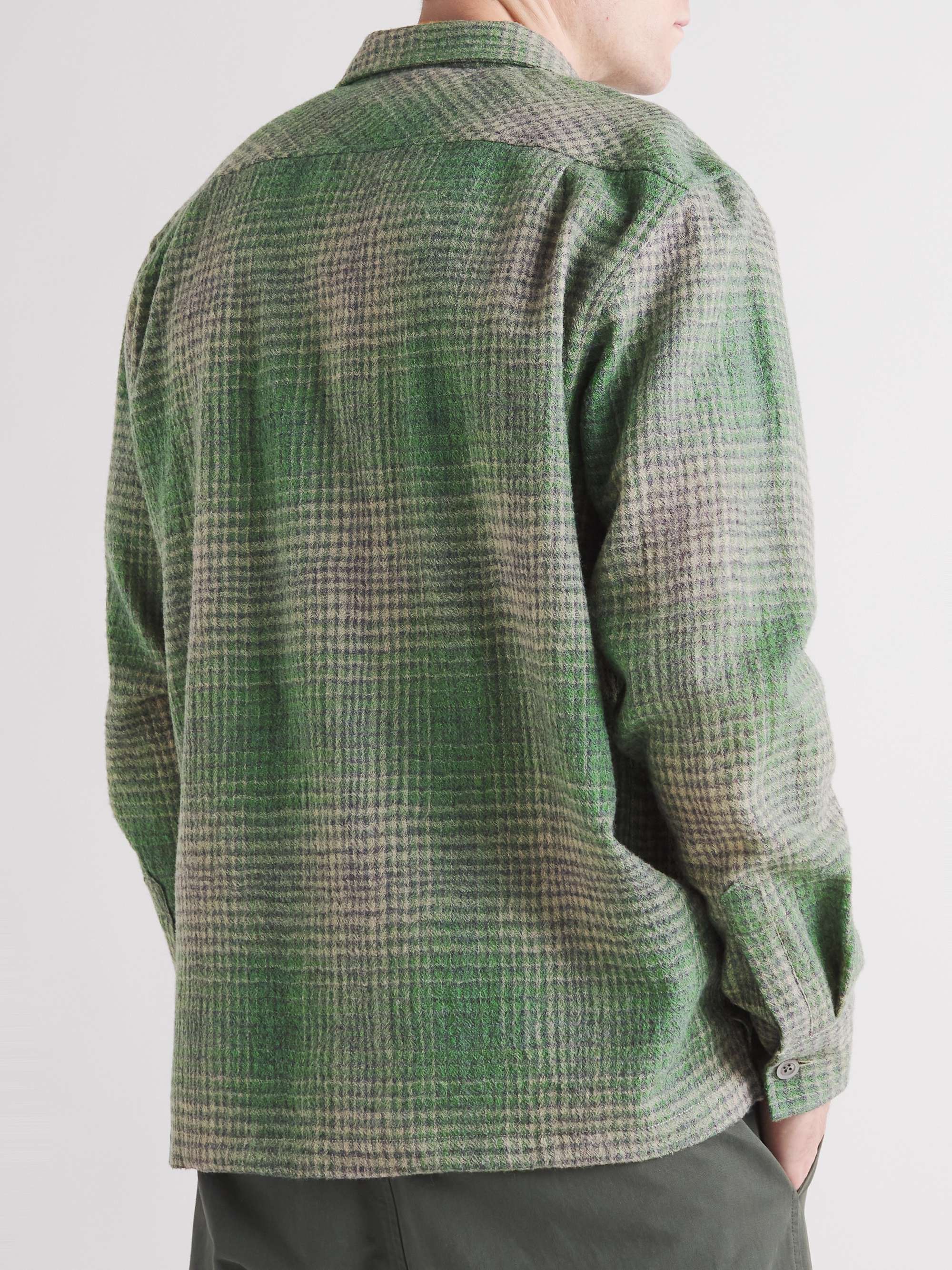 MR P. Checked Textured Virgin Wool Shirt