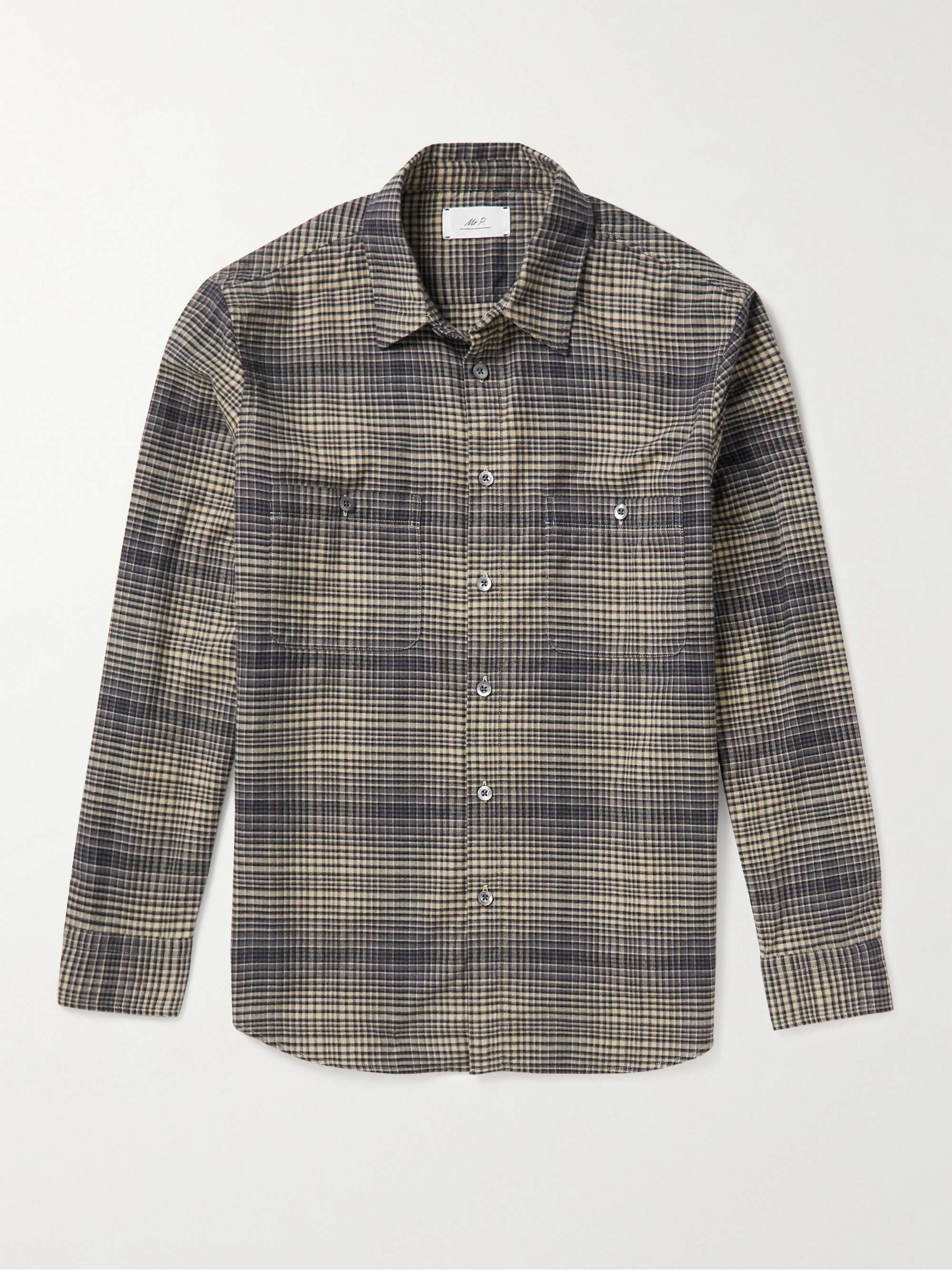 MR P. Checked Cotton-Flannel Shirt