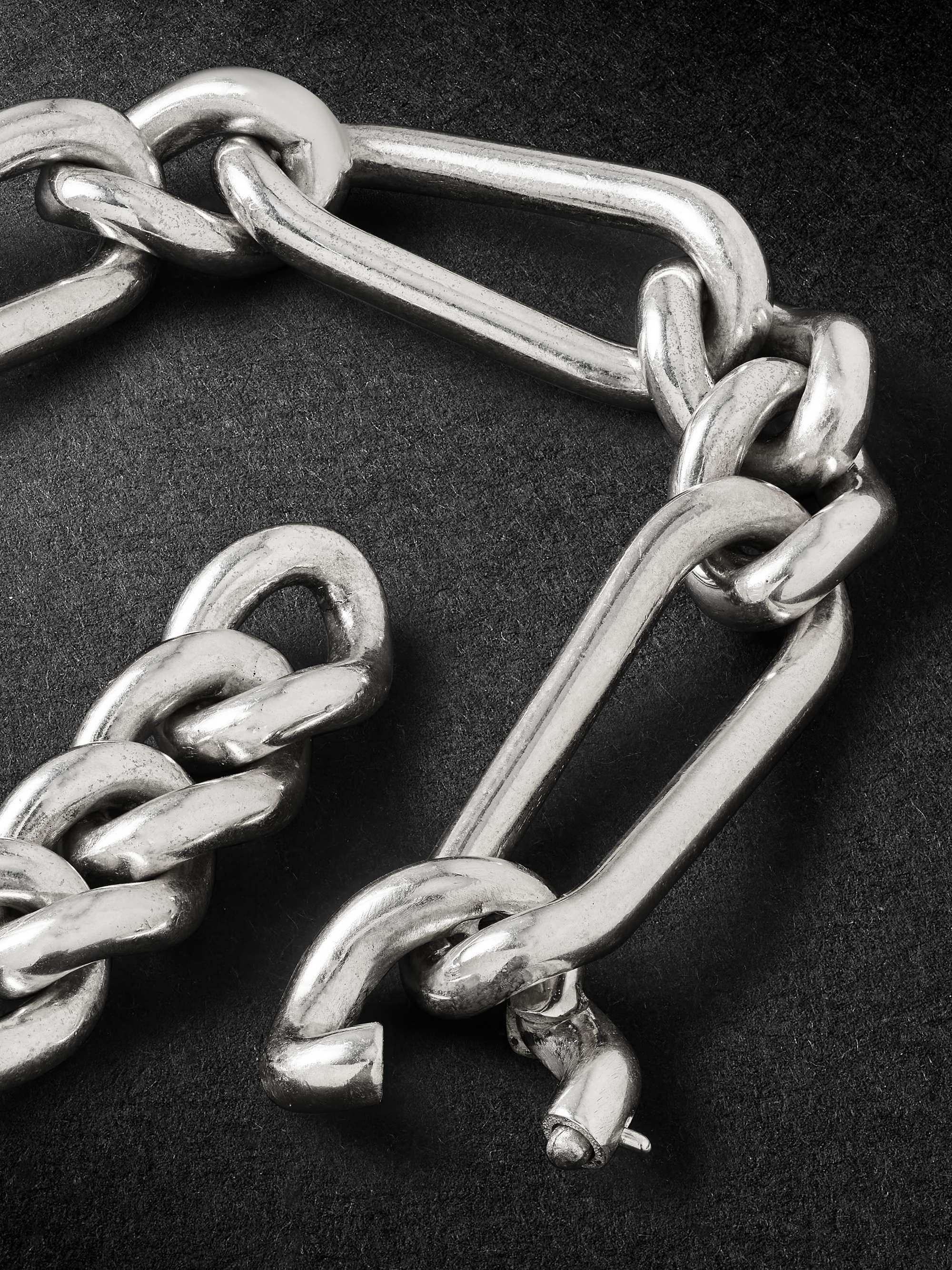 M.COHEN Burnished Silver Chain Bracelet