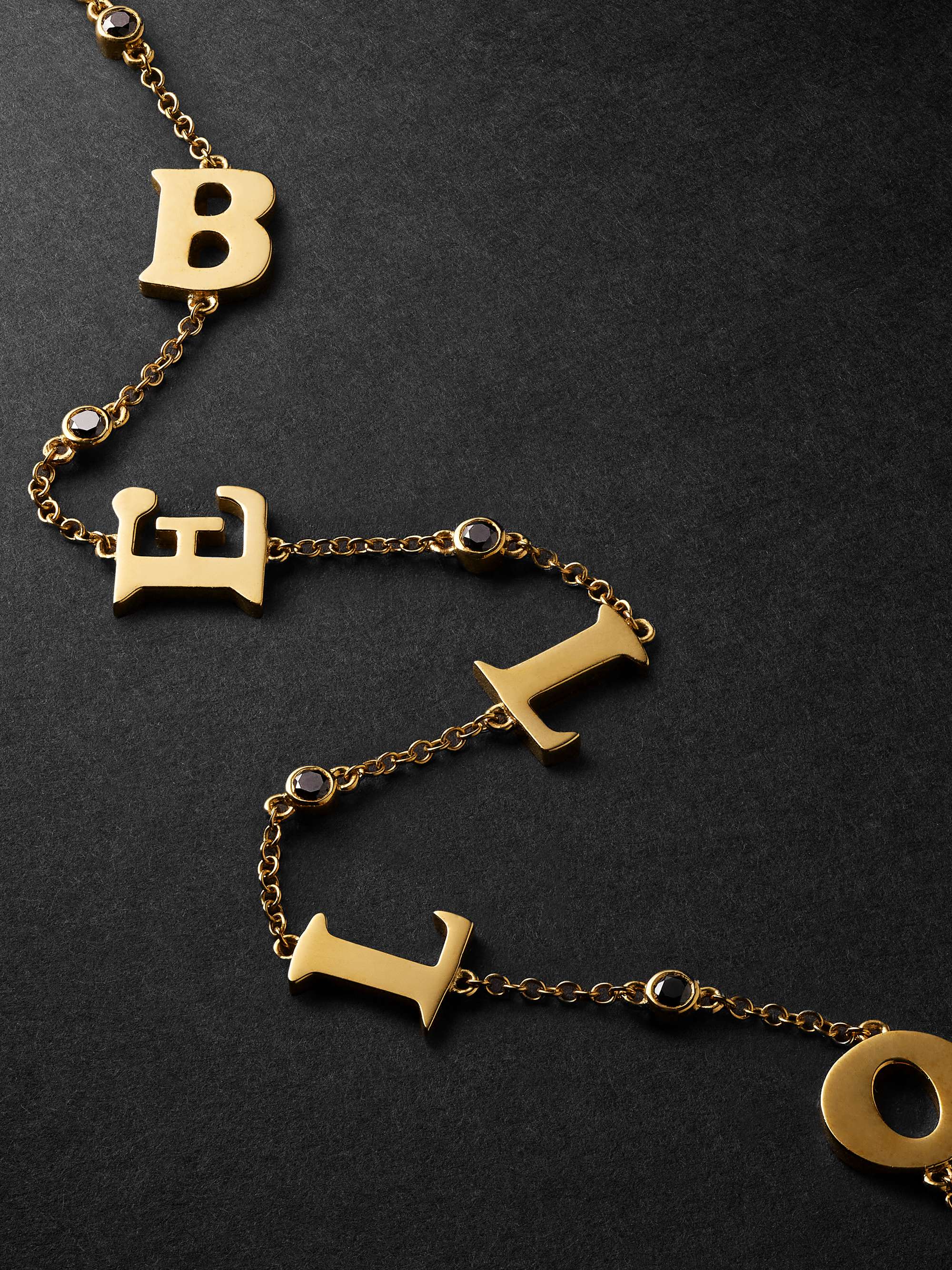 YVONNE LÉON Nope Gold Diamond Necklace
