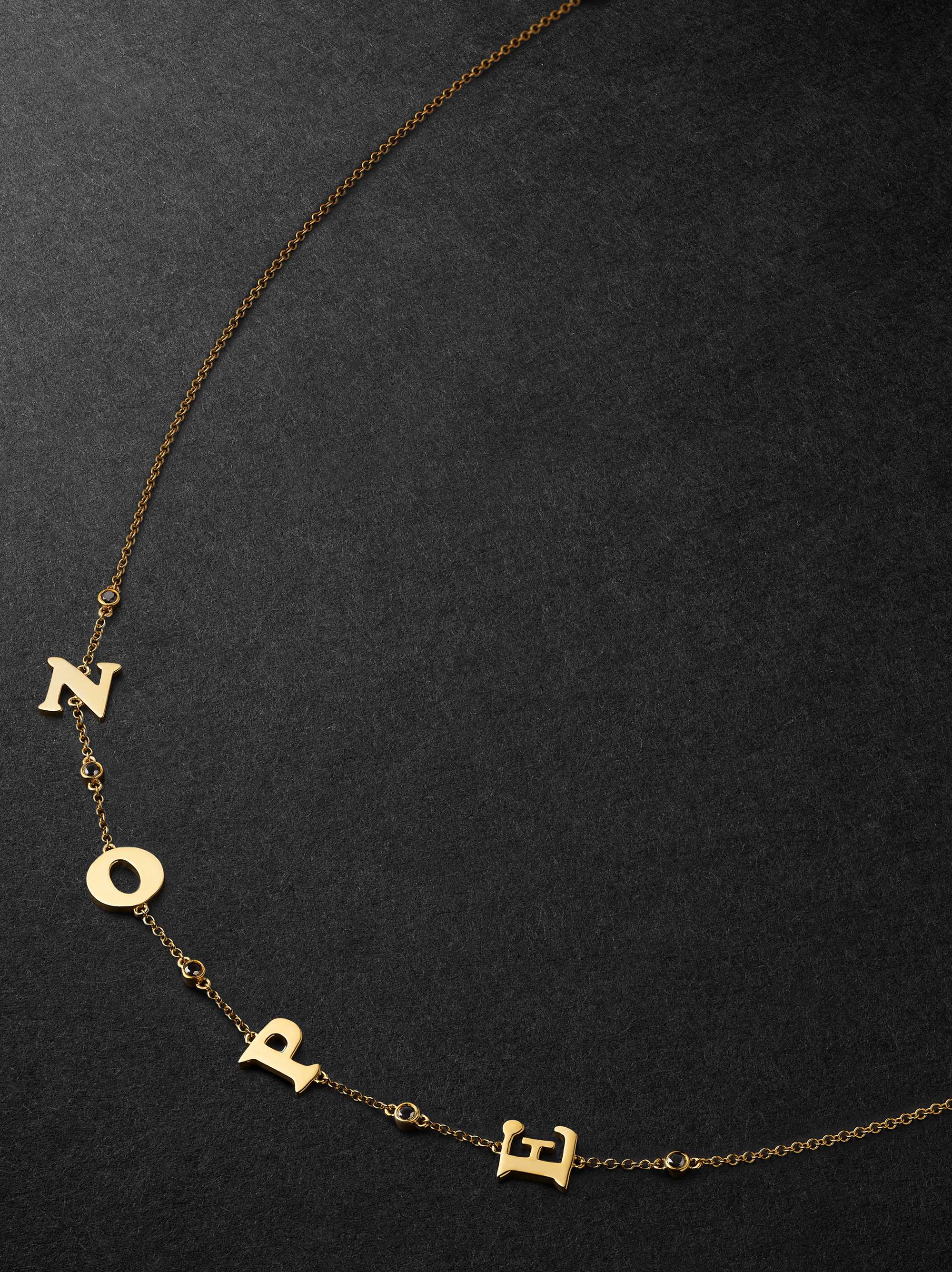 YVONNE LÉON Nope Gold Diamond Necklace