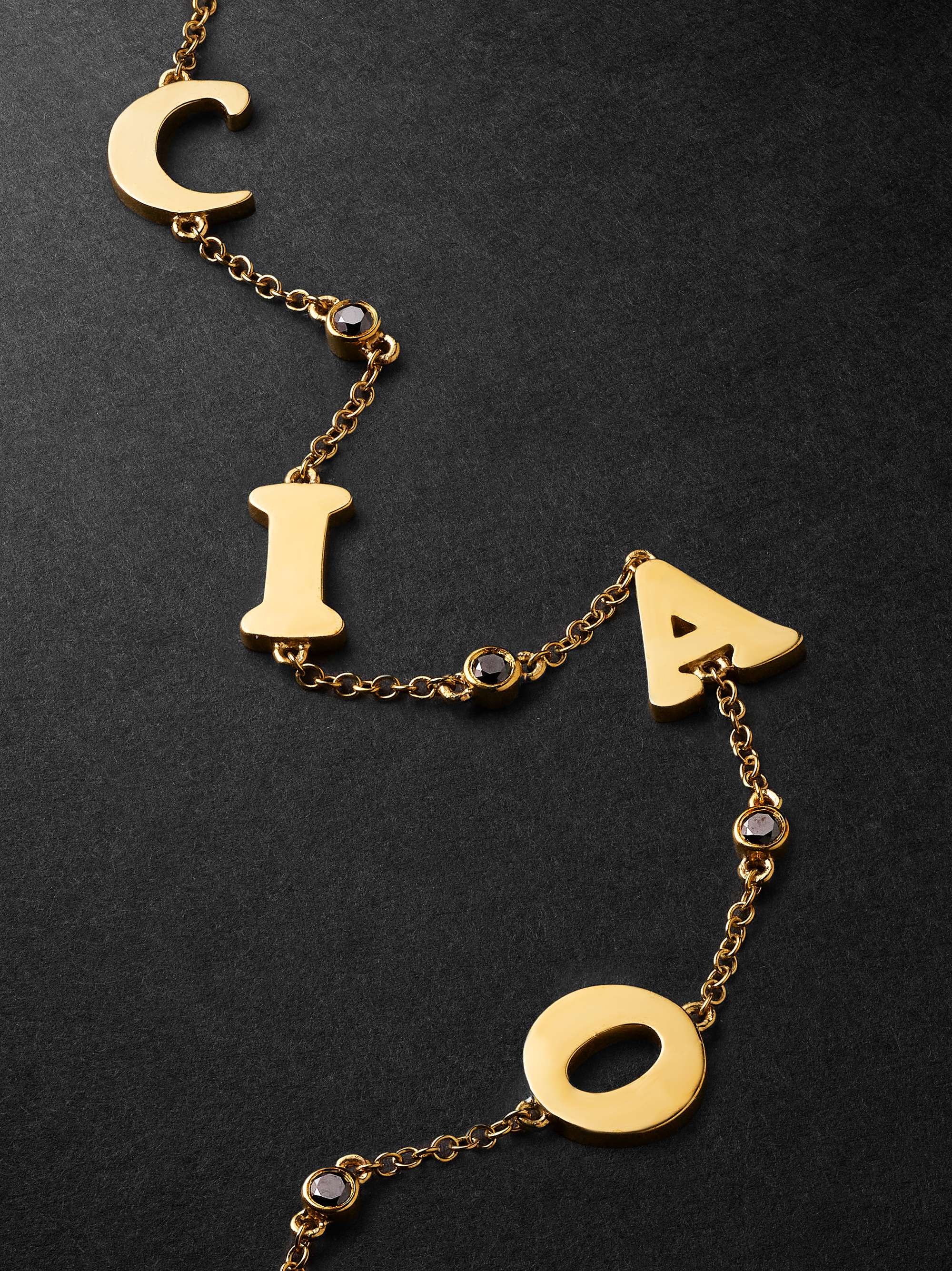 YVONNE LÉON Nope Gold Diamond Necklace