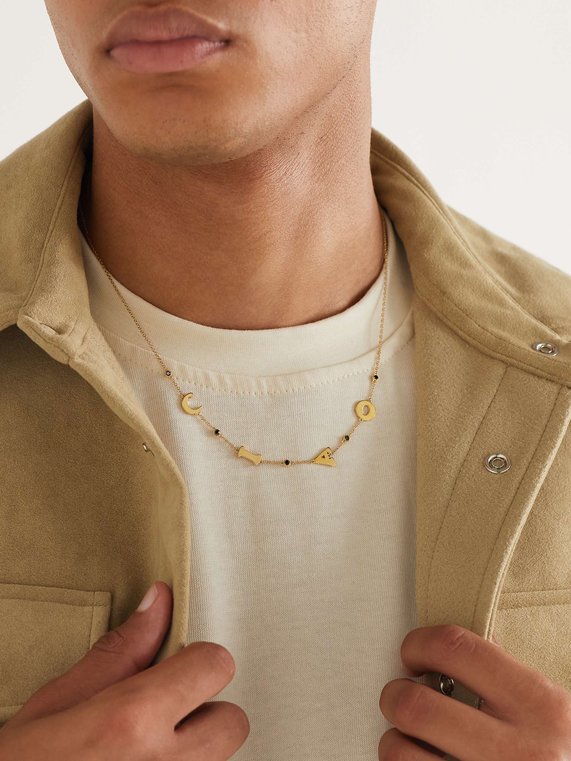 YVONNE LÉON Nope Gold Diamond Necklace
