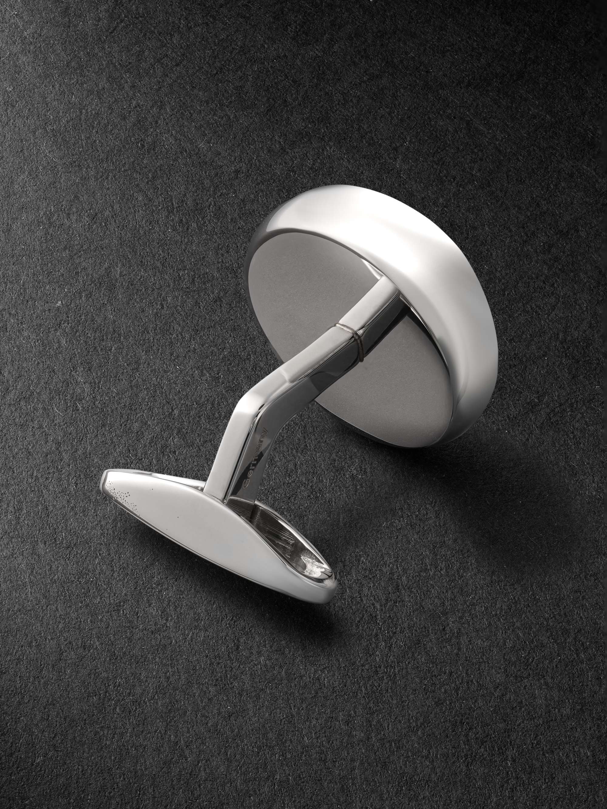 CHOPARD Shift Knob Engraved Stainless Steel Cufflinks