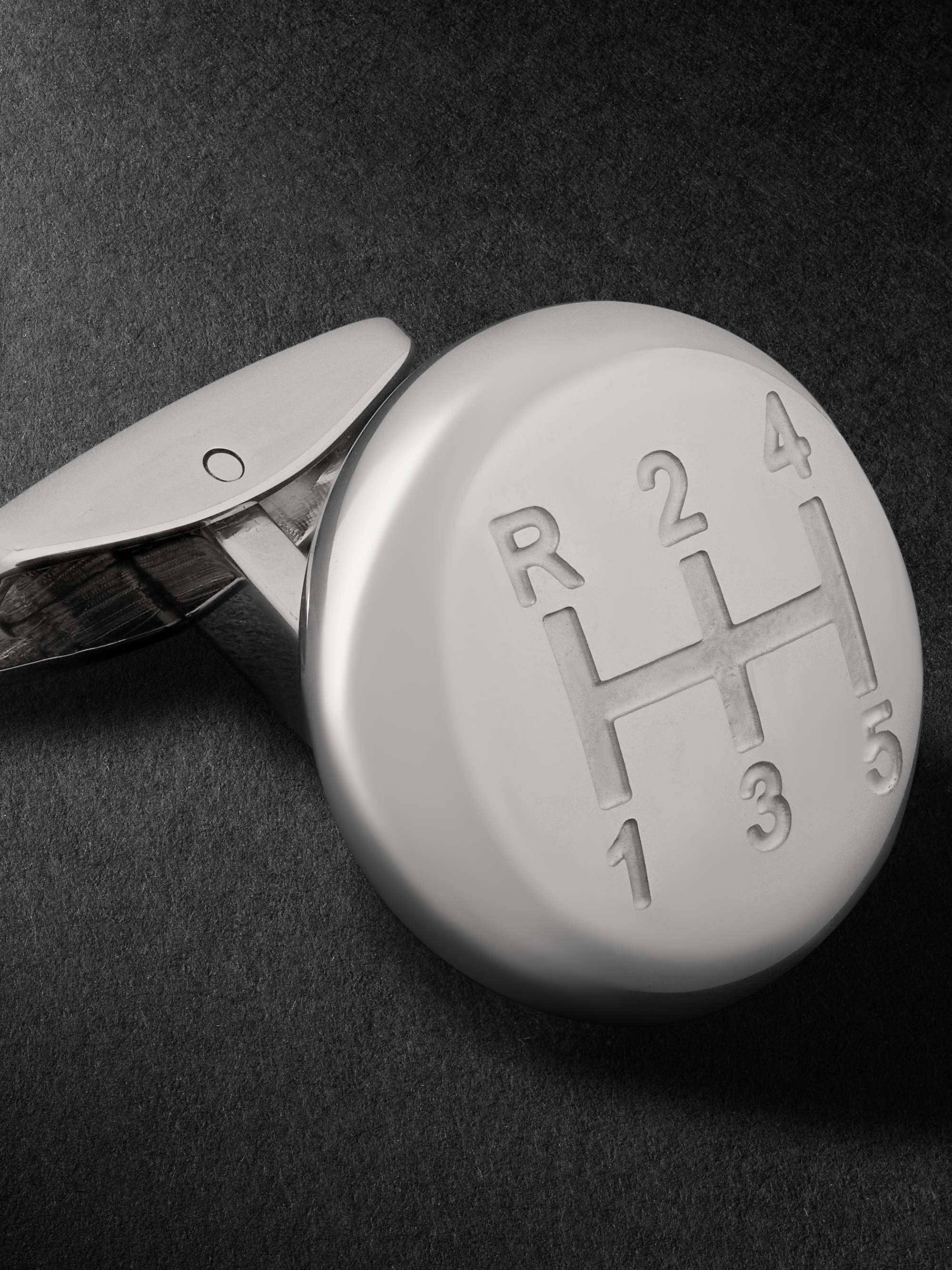 CHOPARD Shift Knob Engraved Stainless Steel Cufflinks