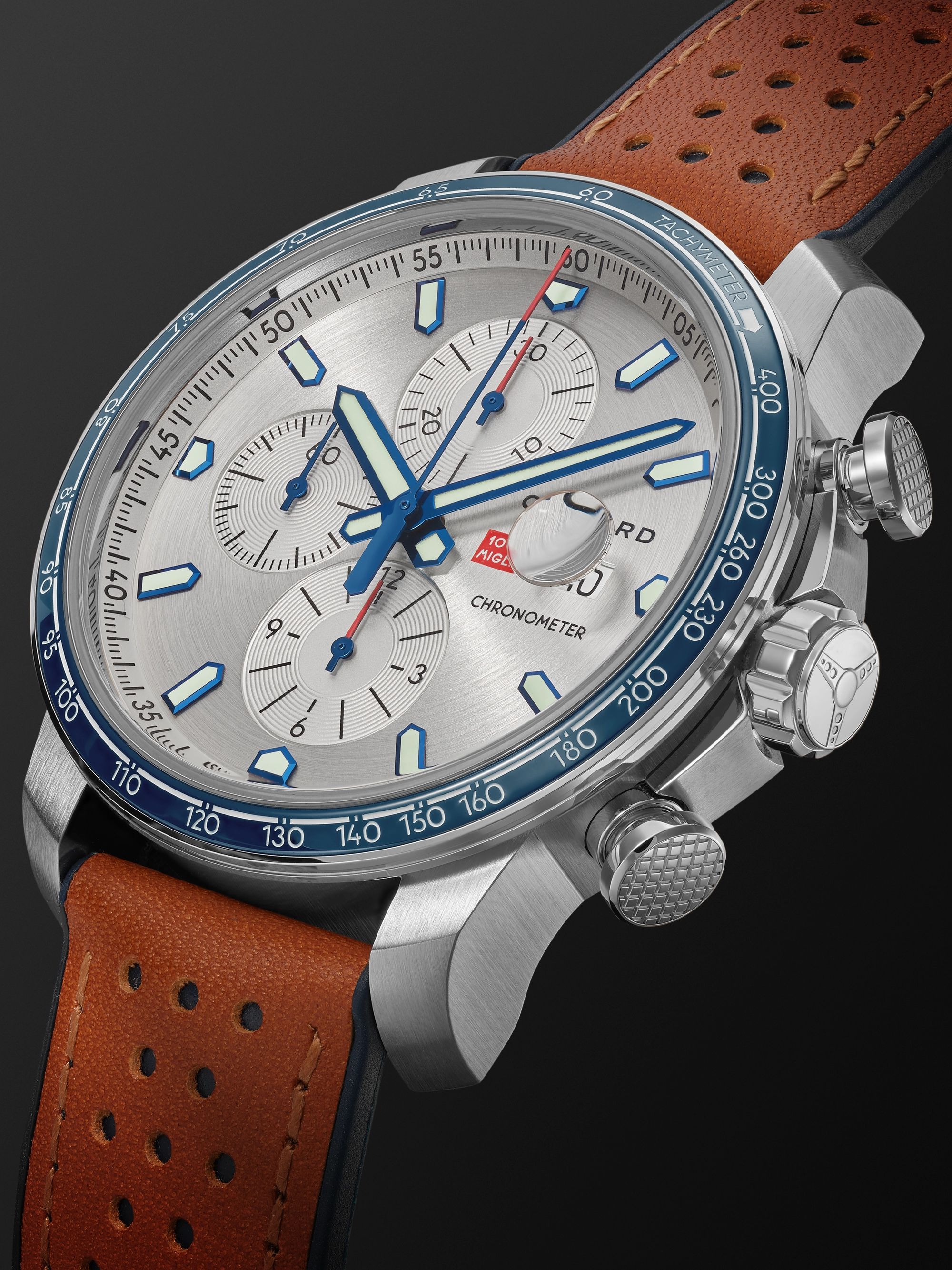 CHOPARD Mille Miglia GTS Limited Edition Automatic Chronograph 44mm Stainless Steel and Leather Watch, Ref. No. 168571-3010