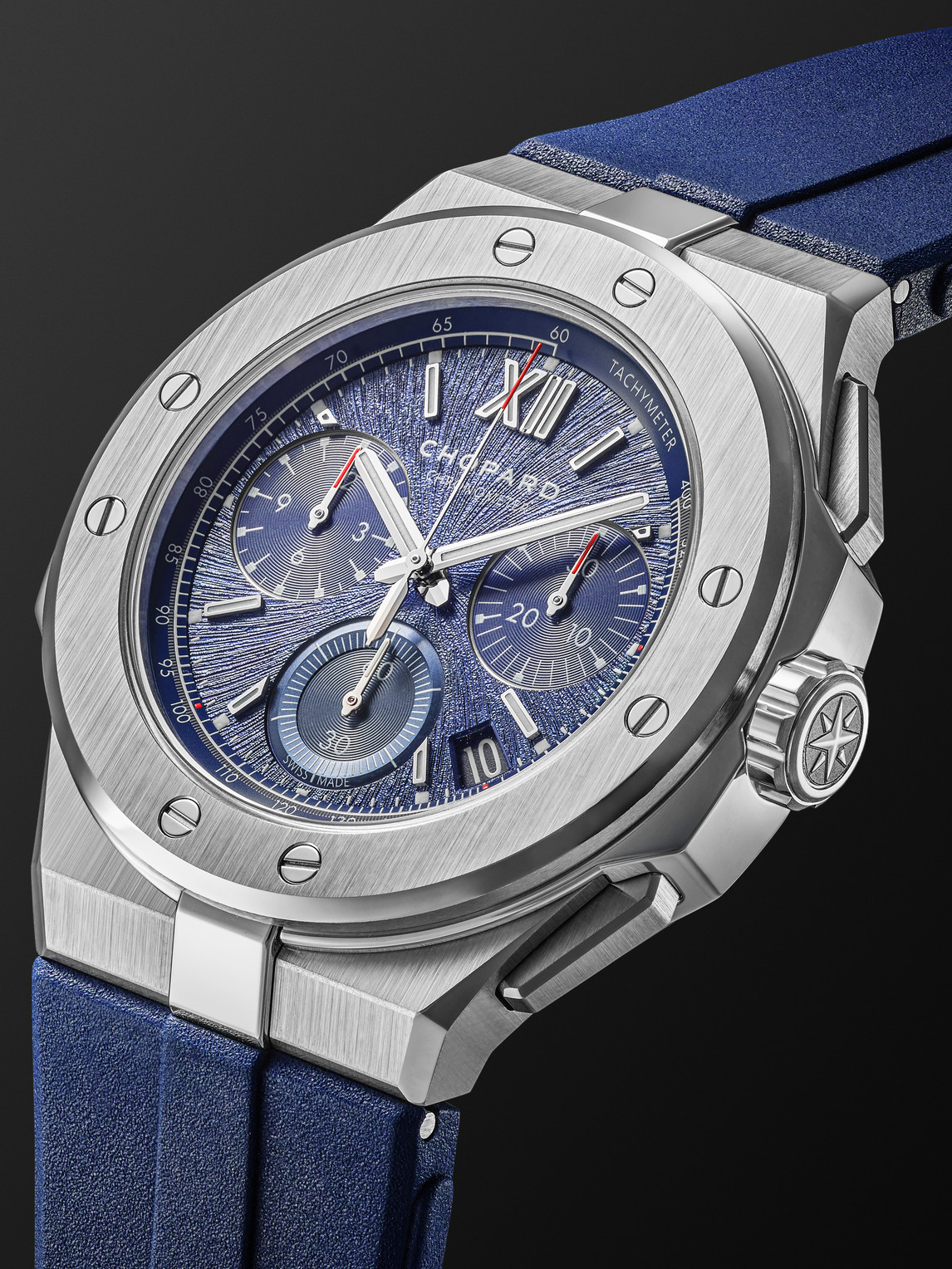  Chopard - Alpine Eagle Xl Chrono Automatic 44mm Lucent Steel And Rubber Watch, Ref. No. 298609-3003 - Men - Blue 