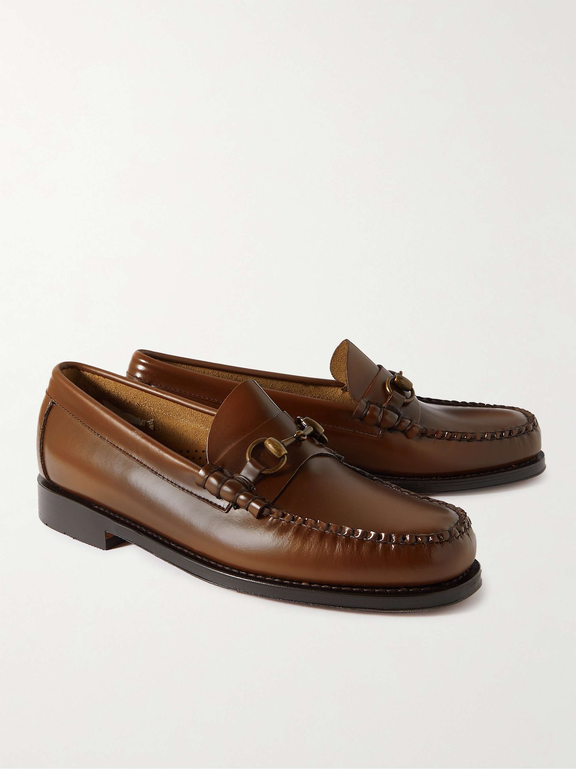 G.H. BASS & CO. Weejuns Heritage Lincoln Horsebit Leather Penny Loafers ...