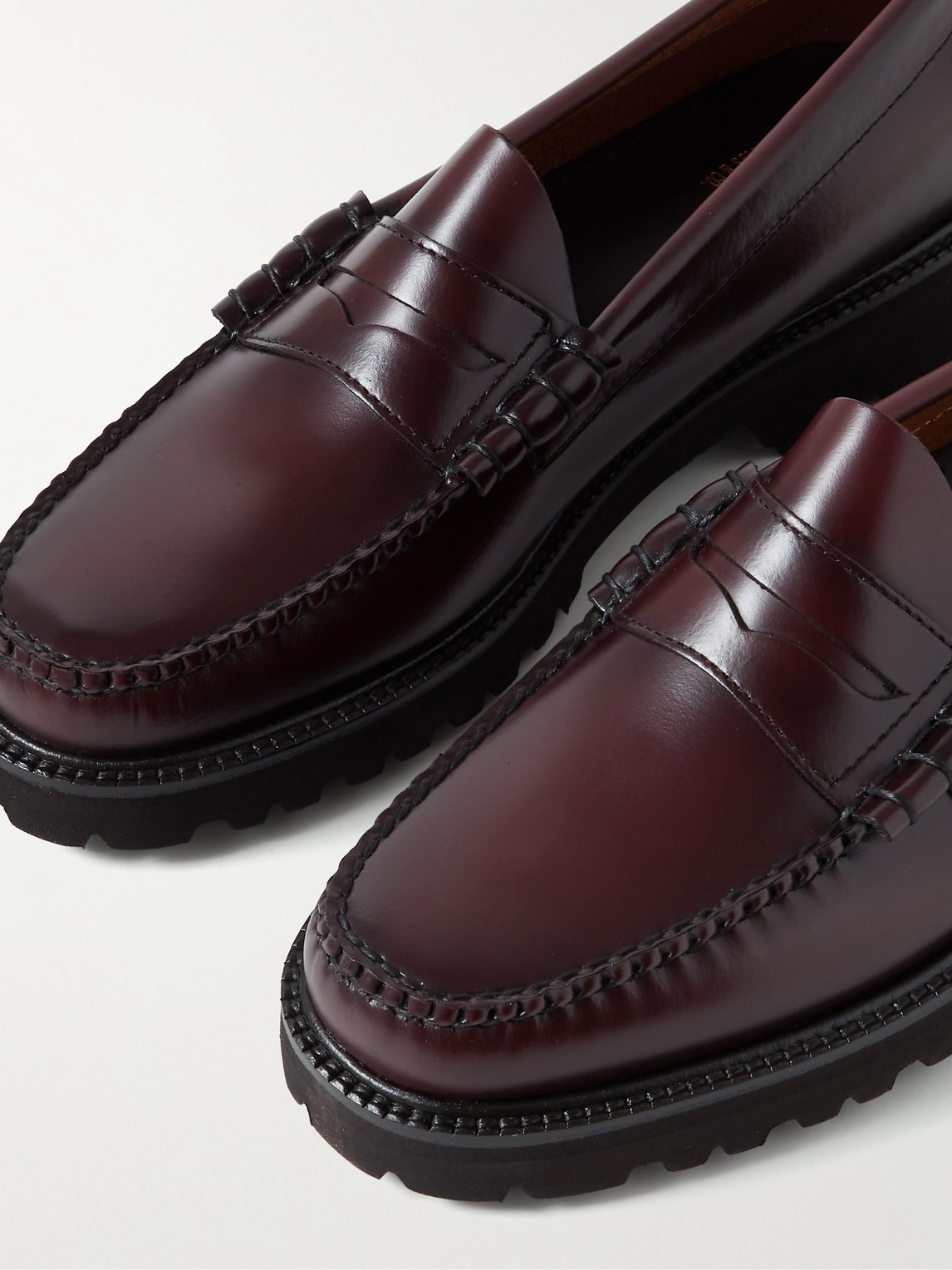 Shop G.h. Bass & Co. Weejuns 90 Larson Leather Penny Loafers In Burgundy