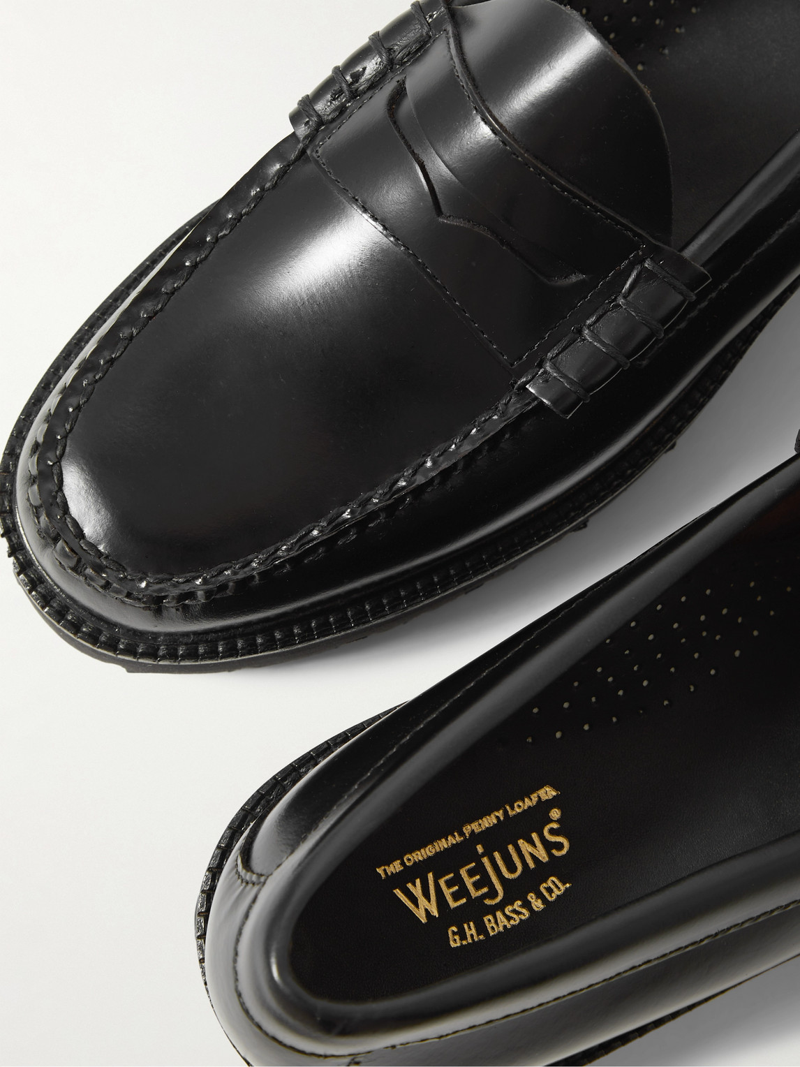 Shop G.h. Bass & Co. Weejuns 90 Larson Leather Penny Loafers In Black
