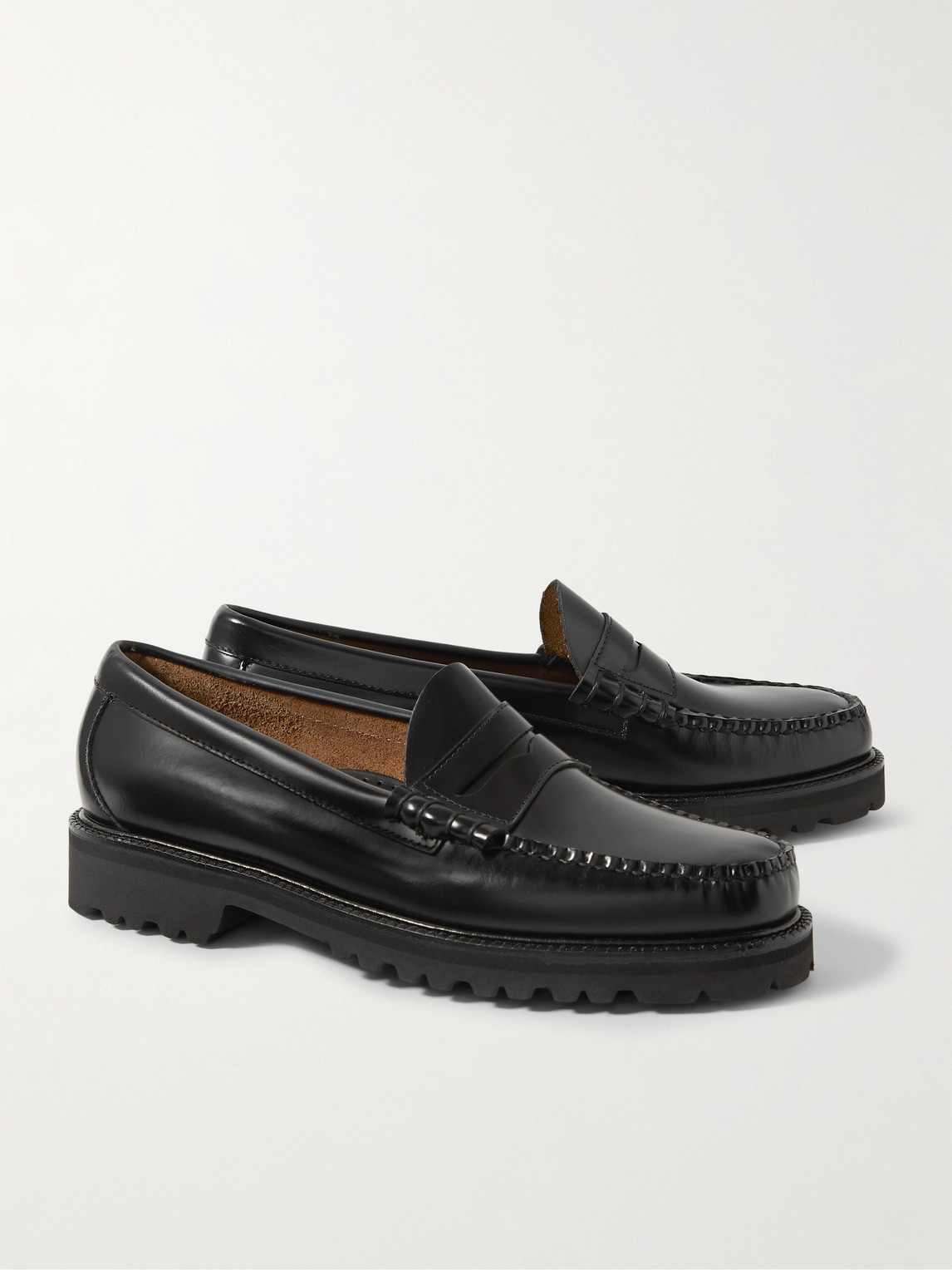 Shop G.h. Bass & Co. Weejuns 90 Larson Leather Penny Loafers In Black