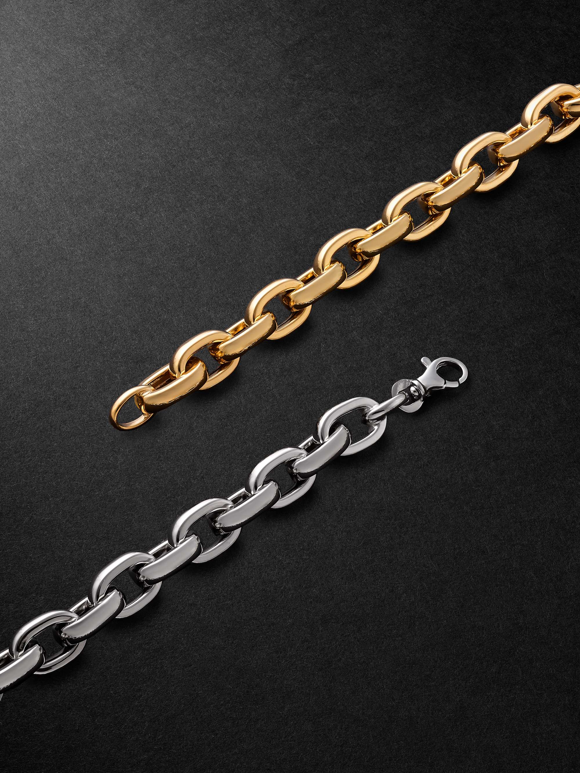 AS29 Bold Links Yellow and White Gold Chain Necklace