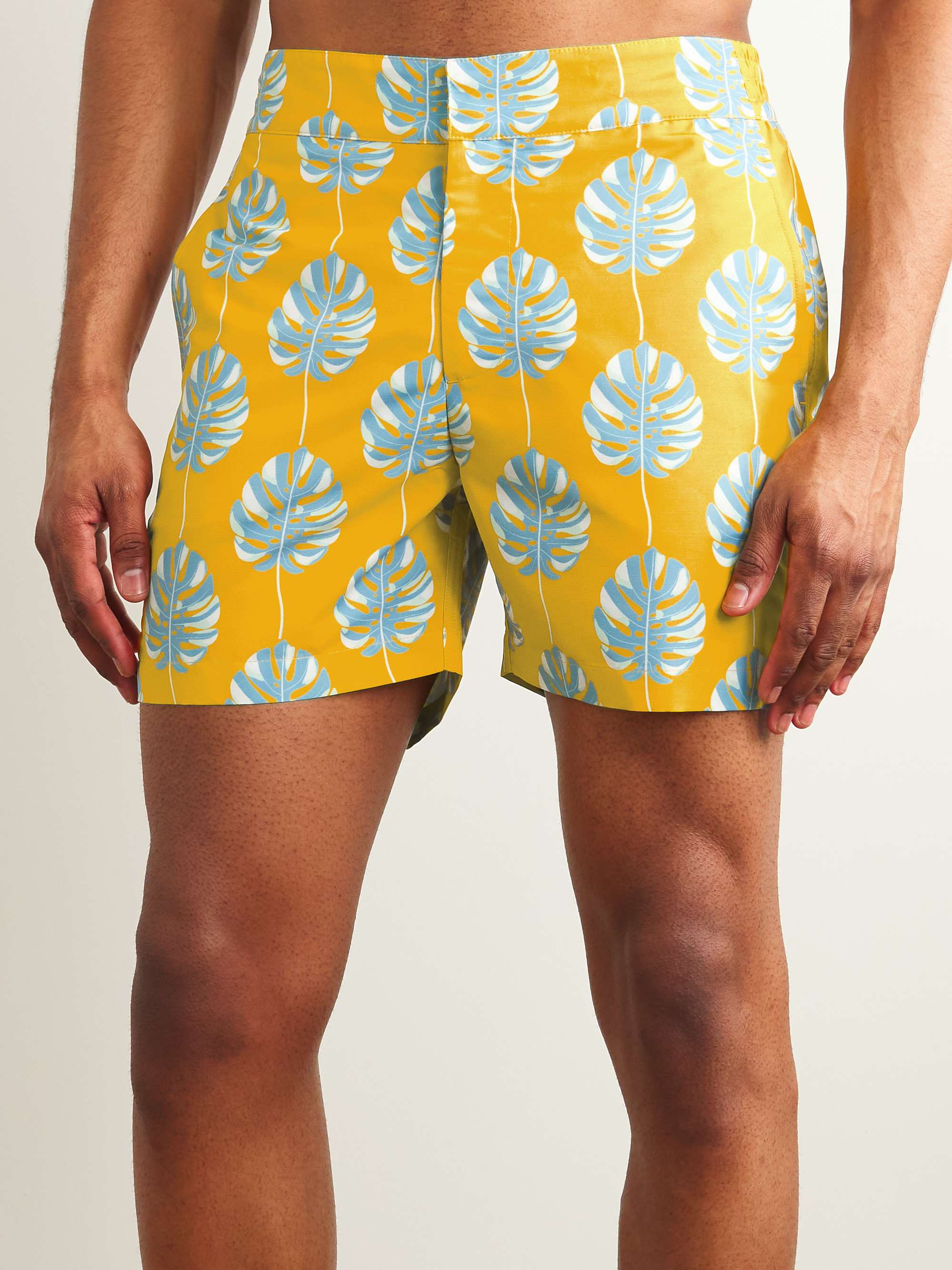 Slim Fit Mid Length Printed Recyled Swim Shorts
