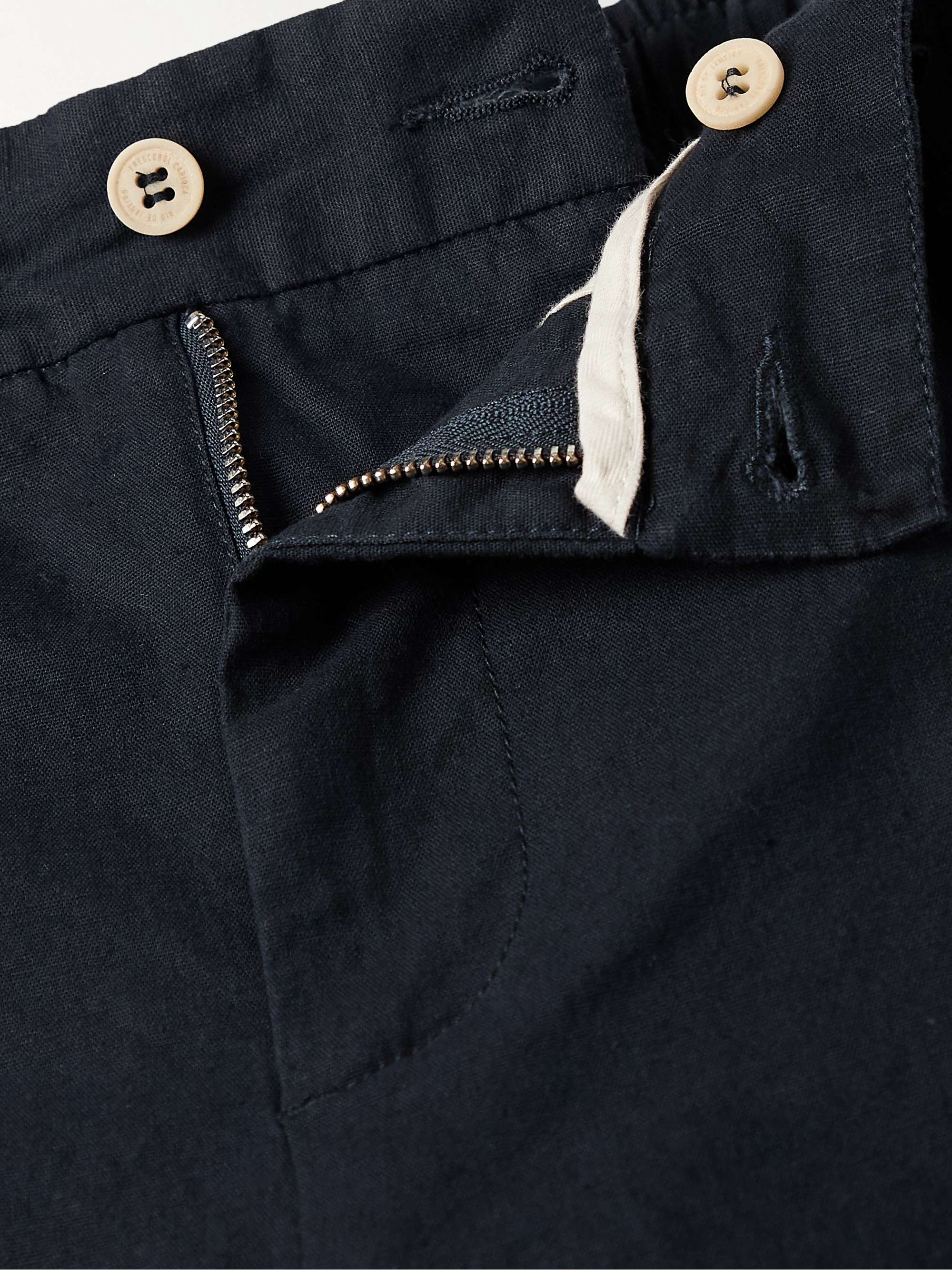 FRESCOBOL CARIOCA Mendes Straight-Leg Stretch Linen-Blend Drawstring Trousers