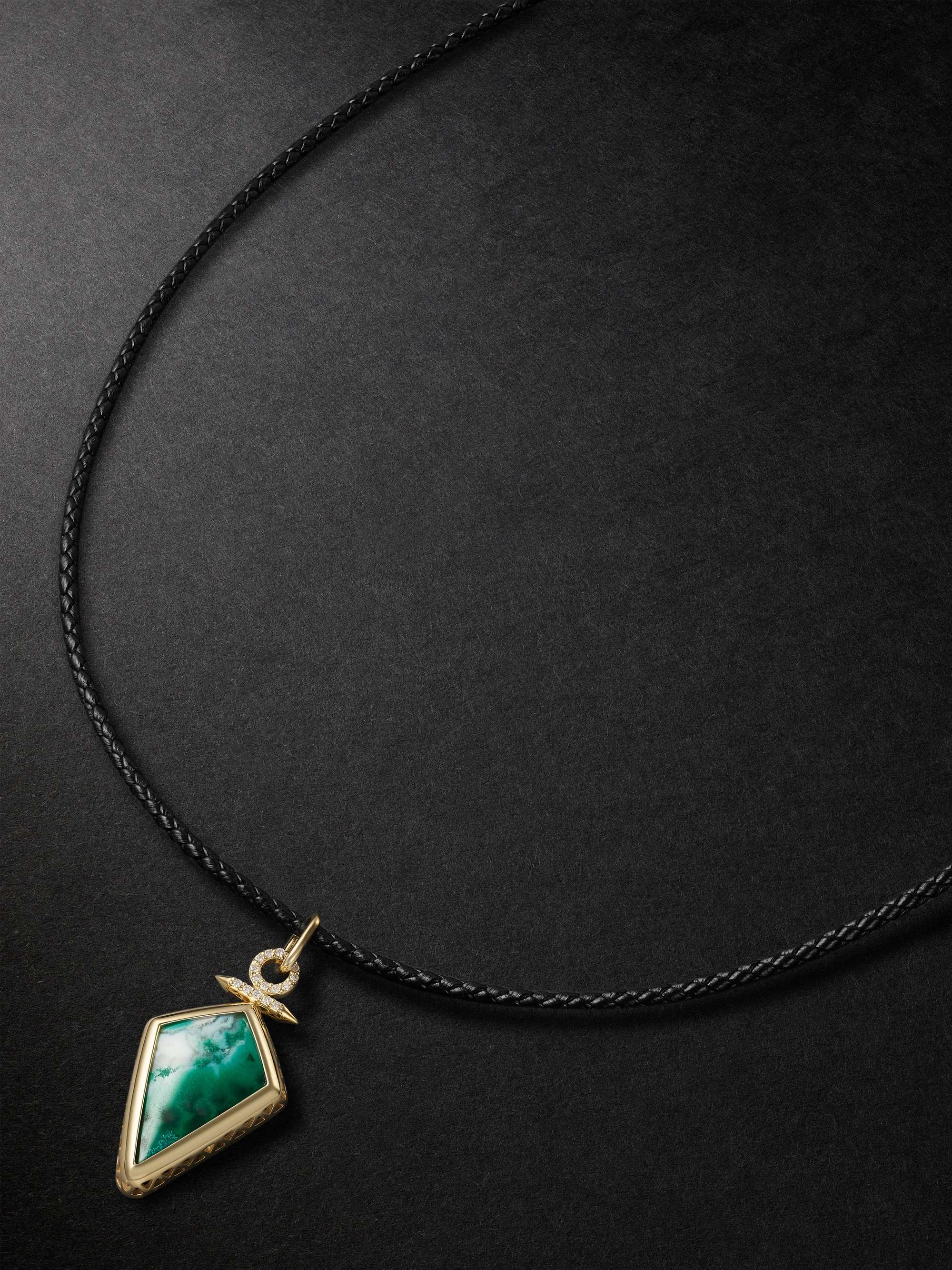 JENNY DEE JEWELRY Psychedelia Strength Mandalic 18-Karat Gold, Sapphire and Diamond Pendant Necklace