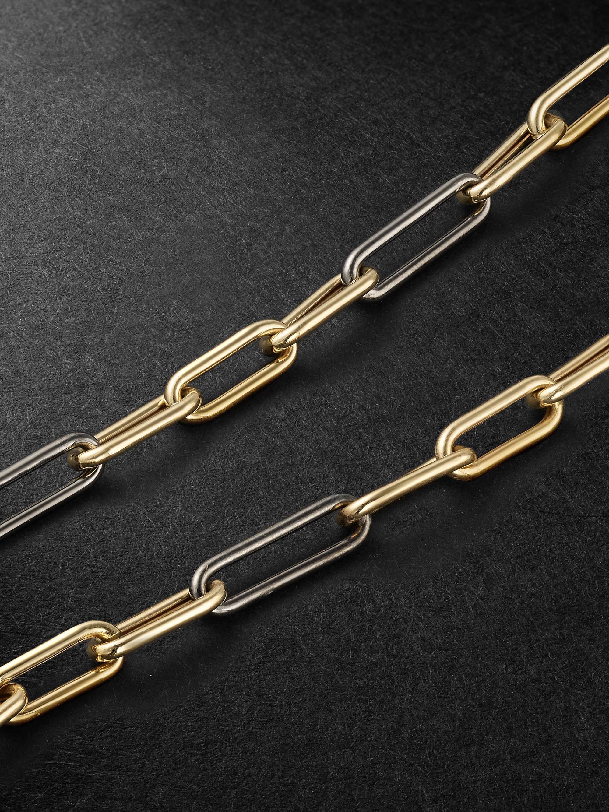 JENNY DEE JEWELRY 18-Karat Yellow and Blackened Gold Anklet