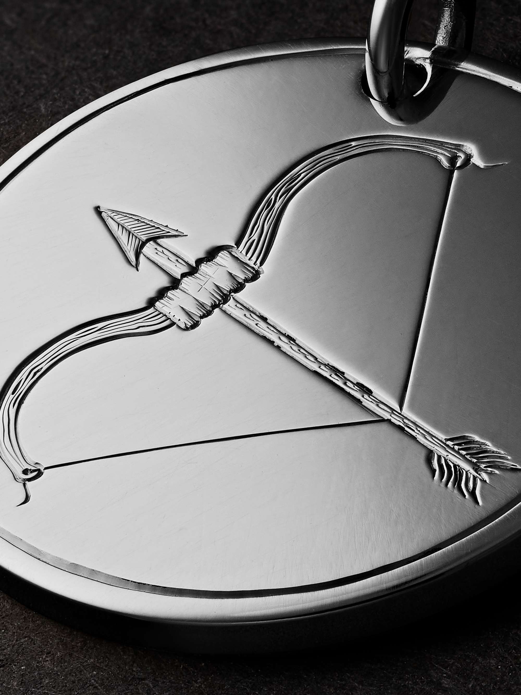 DUFFY JEWELLERY Sagittarius 18-Karat White Gold and Cord Necklace