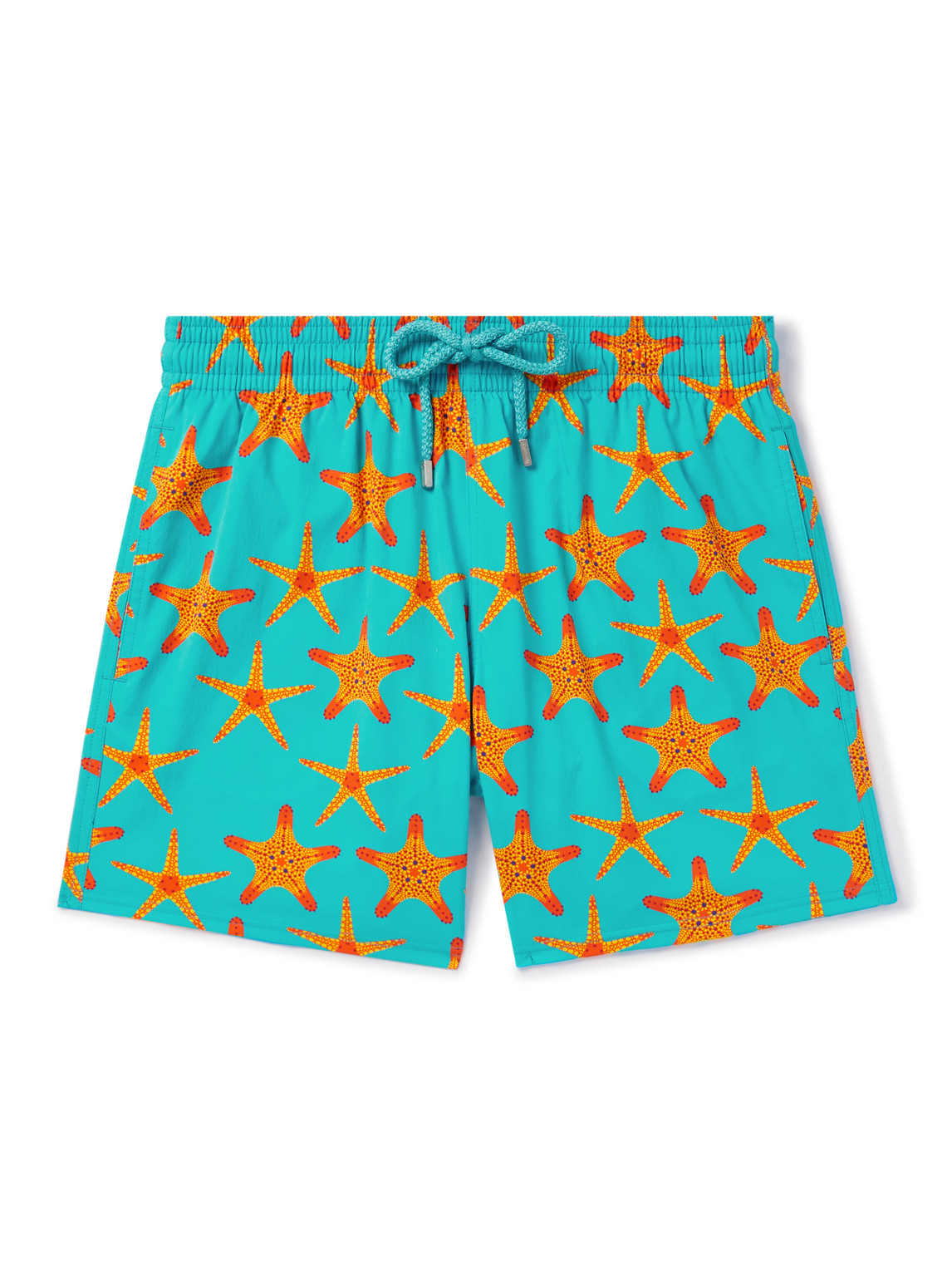 Vilebrequin Moorise Mid-length Printed Recycled Swim Shorts In Green