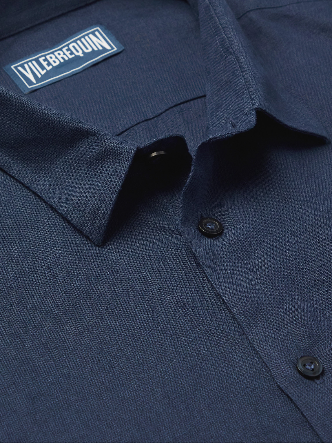 Vilebrequin Caroubis Linen Shirt In Blue