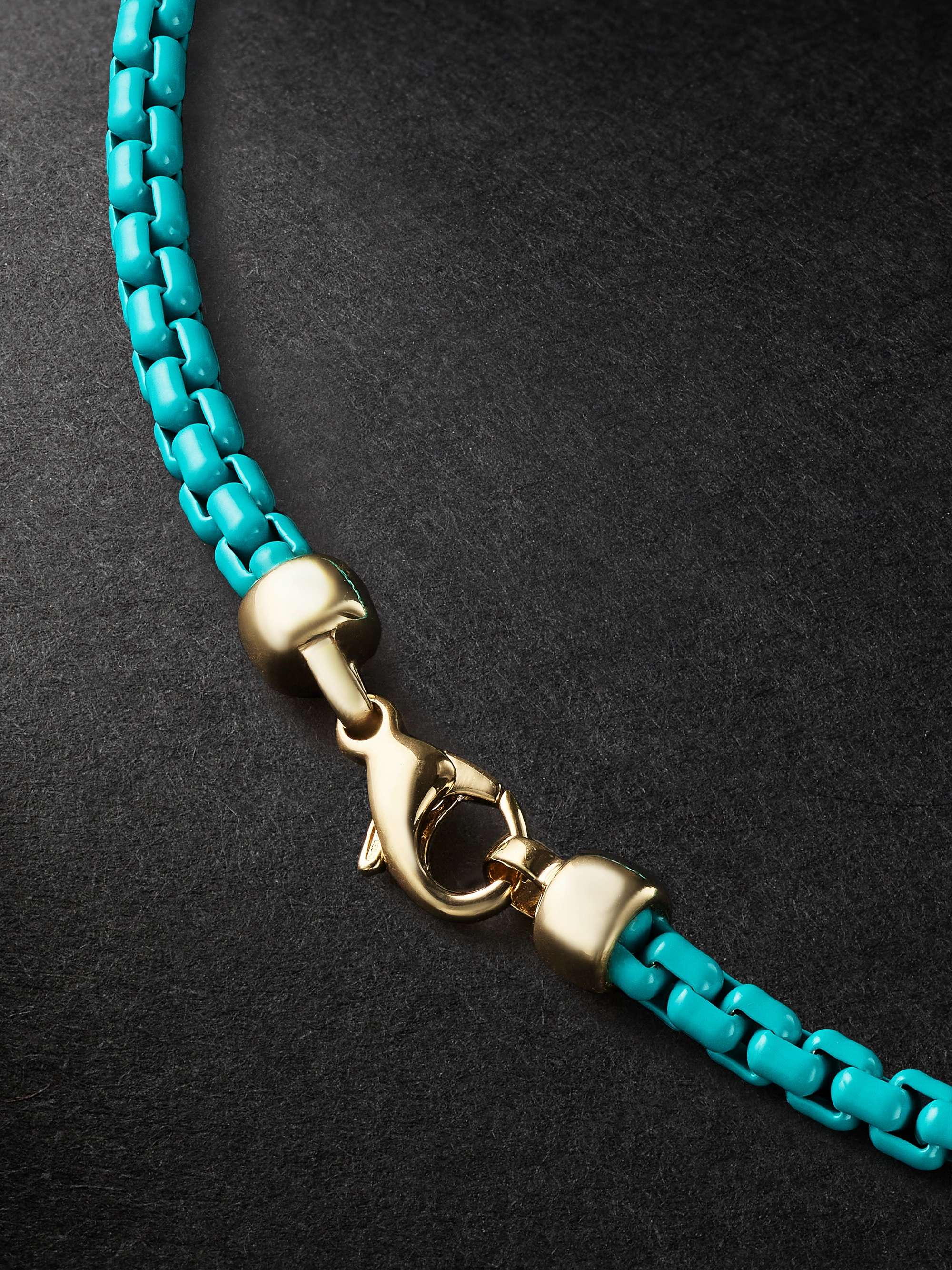 EÉRA Giada White Gold and Enamel Anklet