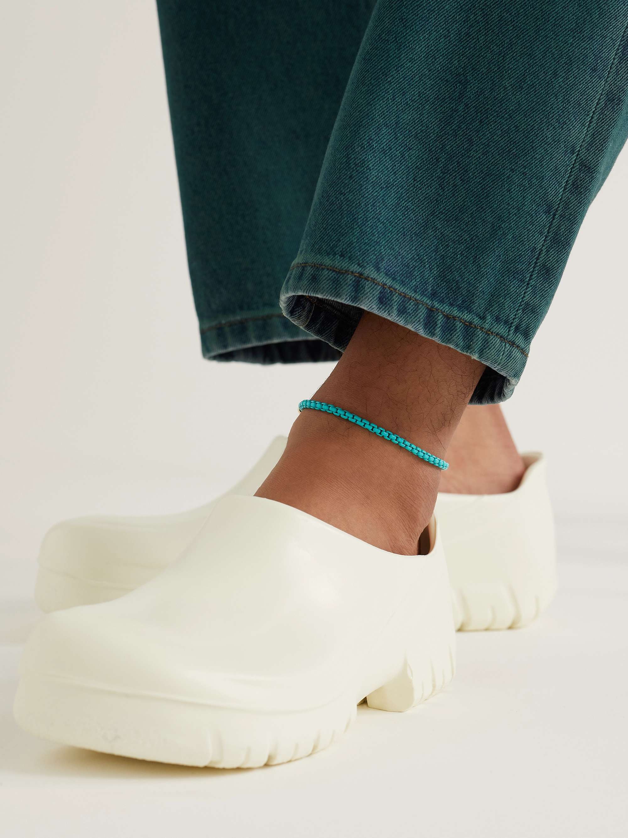 EÉRA Giada White Gold and Enamel Anklet