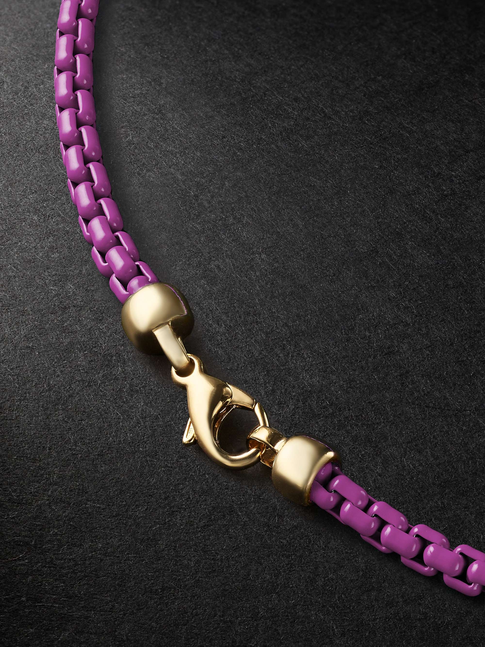 EÉRA Giada White Gold and Enamel Anklet