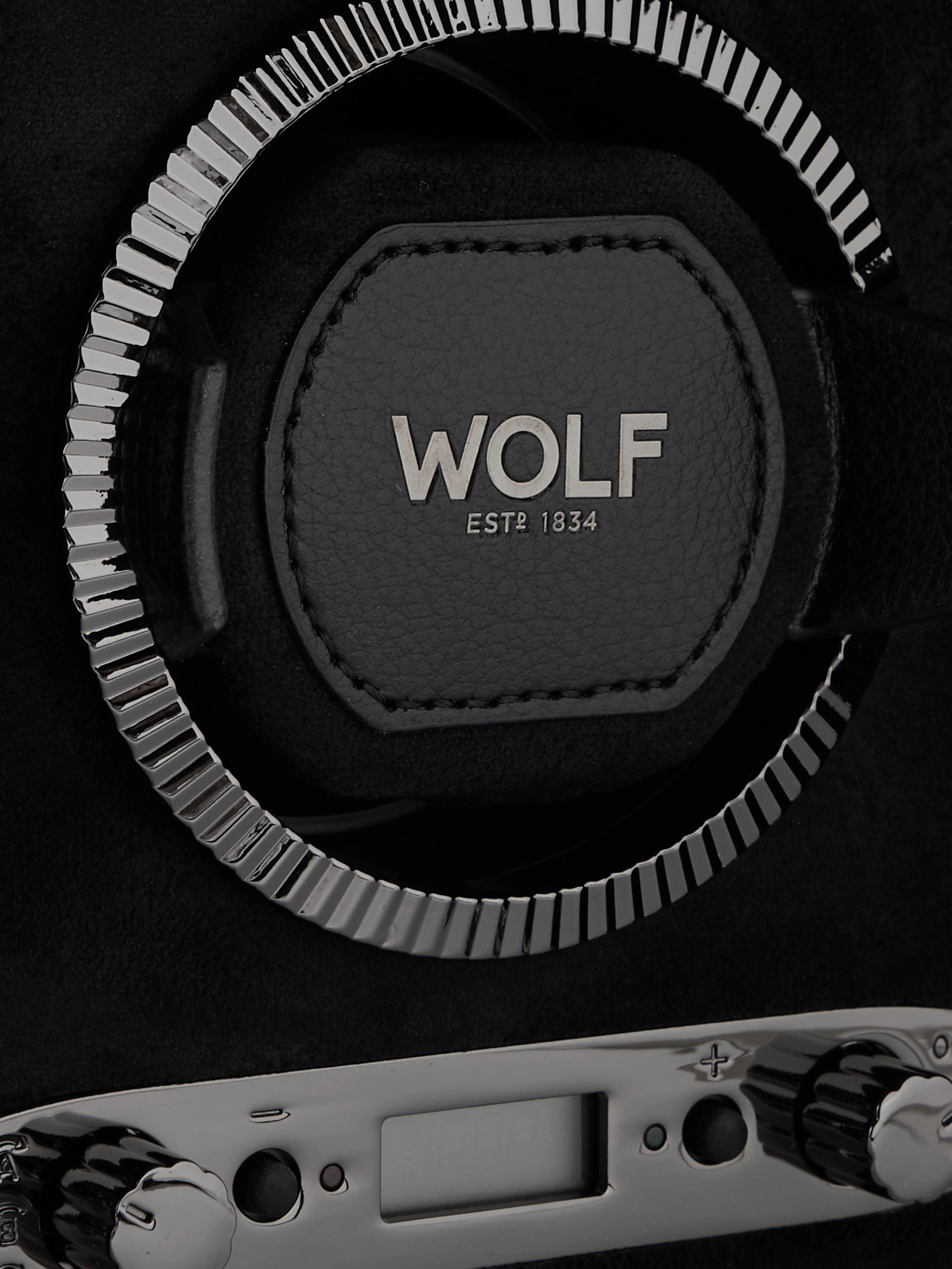 WOLF Pebble-Grain Vegan Leather Double Watch-Winder