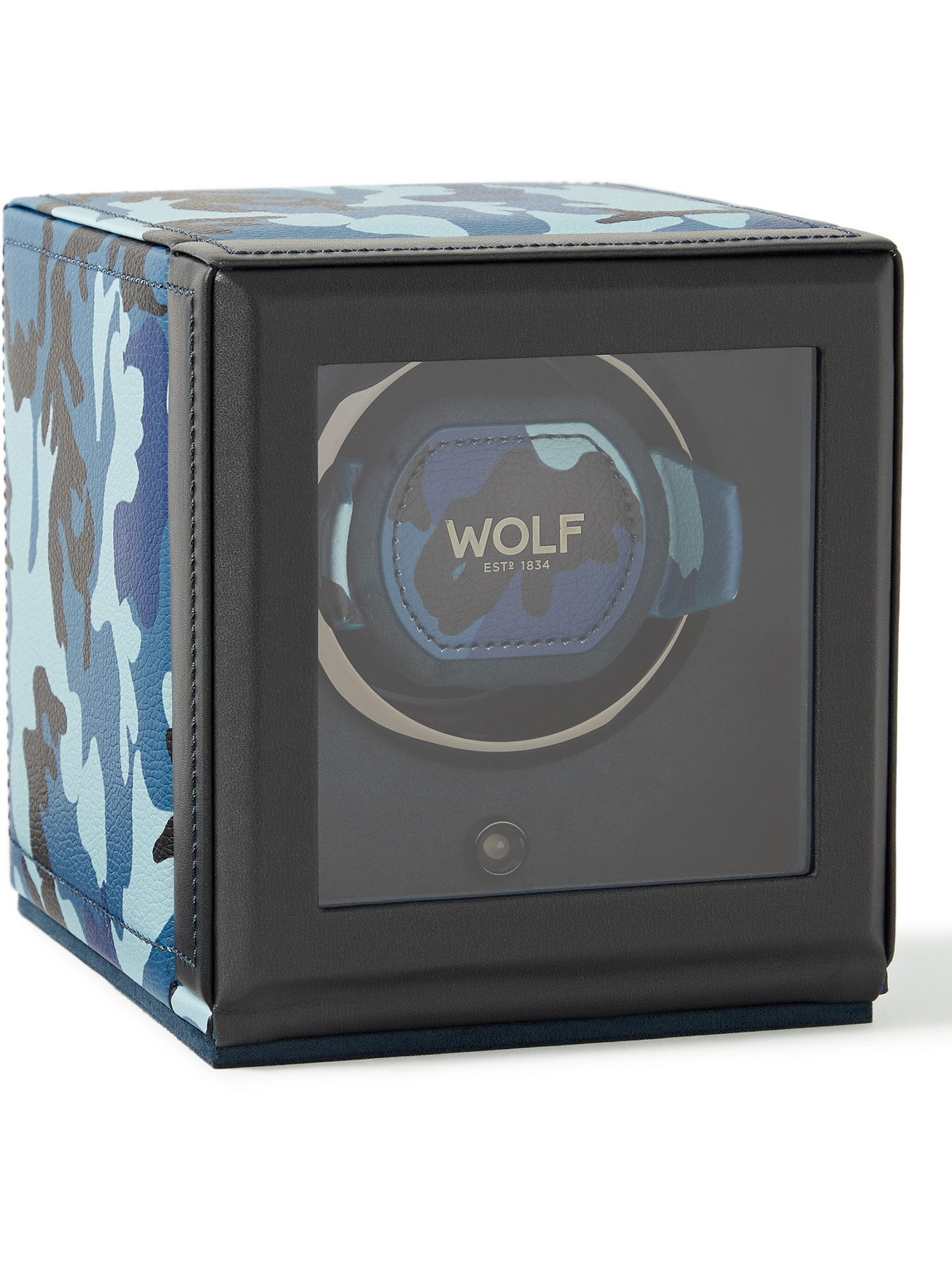 Elements Cub Camouflage-Print Full-Grain Vegan Leather Single Watch Winder