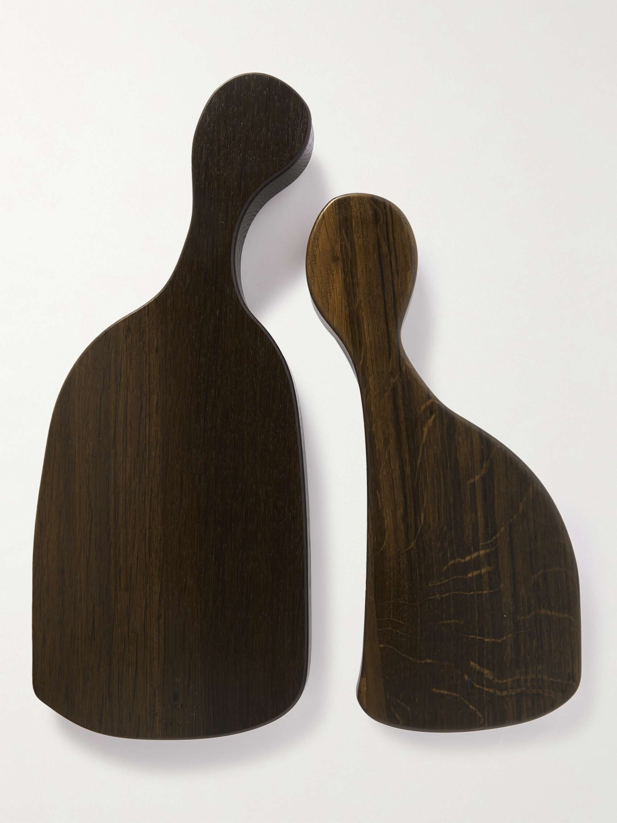 L'OBJET + Haas Brothers Cheese Louise Set of Two Wood and Gold-Tone Serving Boards