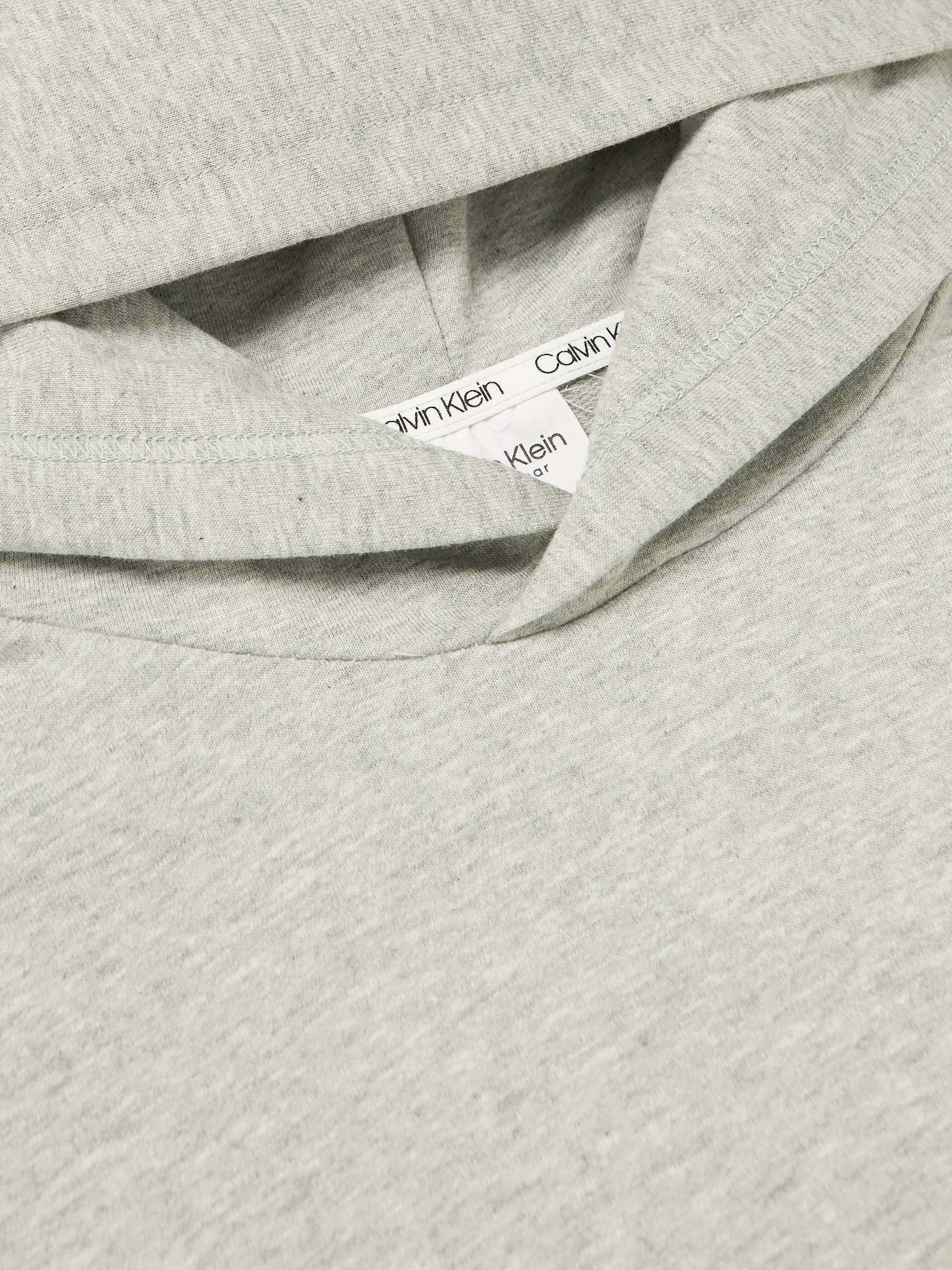 CALVIN KLEIN UNDERWEAR Logo-Embroidered Cotton-Blend Jersey Hoodie for ...