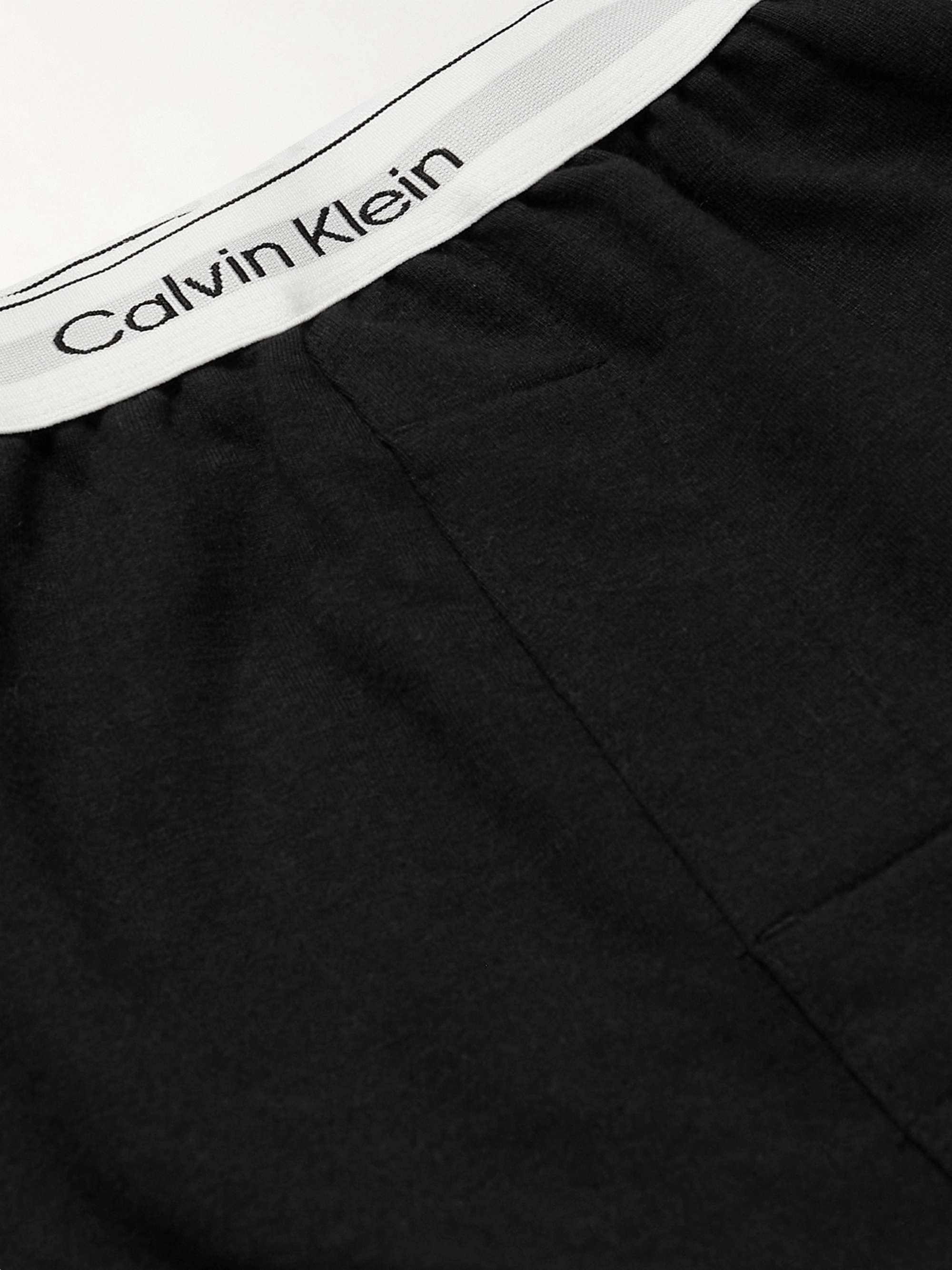 CALVIN KLEIN UNDERWEAR Modern Cotton-Blend Jersey Tapered Sweatpants