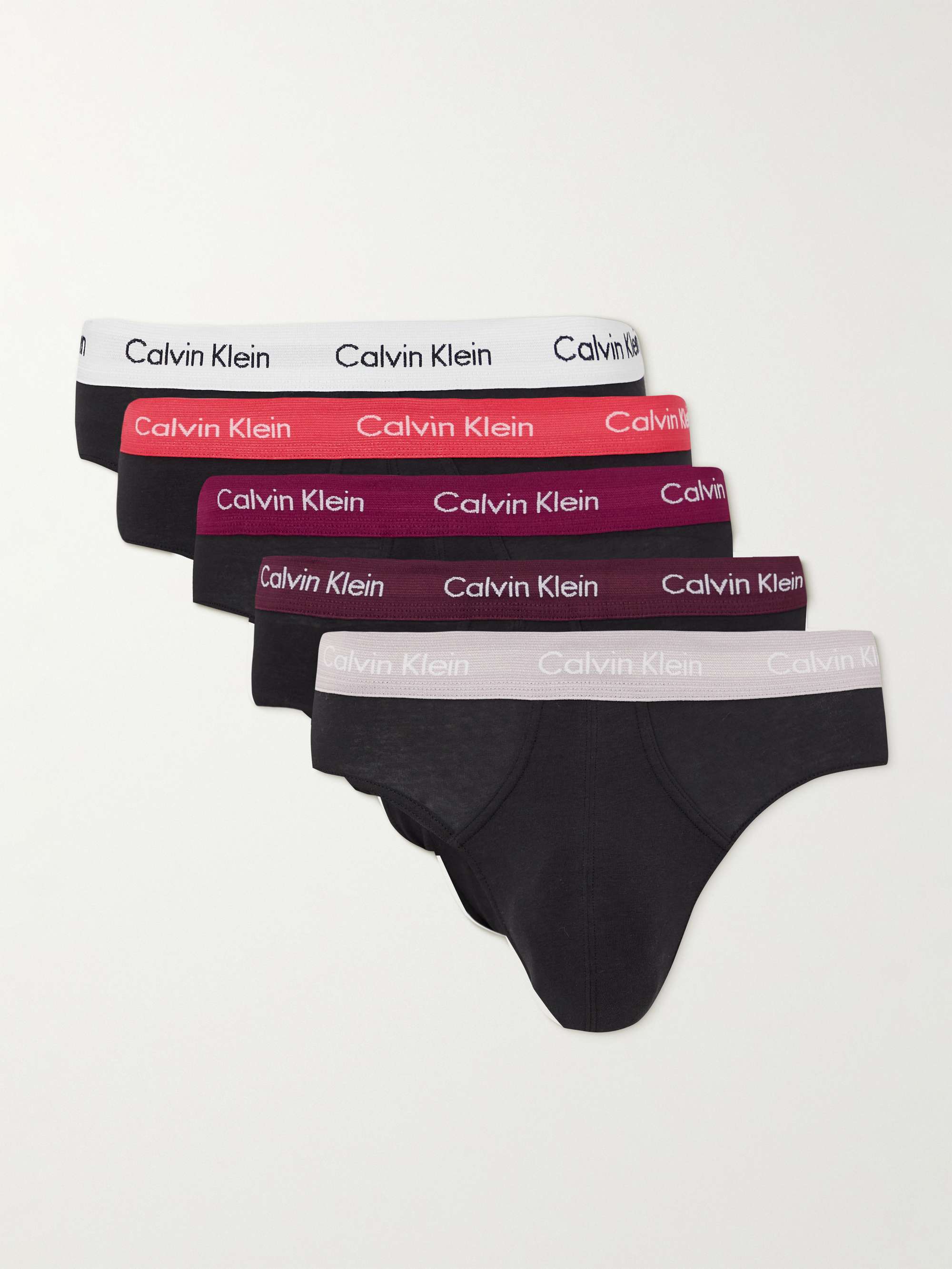 CALVIN KLEIN UNDERWEAR Five-Pack Stretch-Cotton Briefs