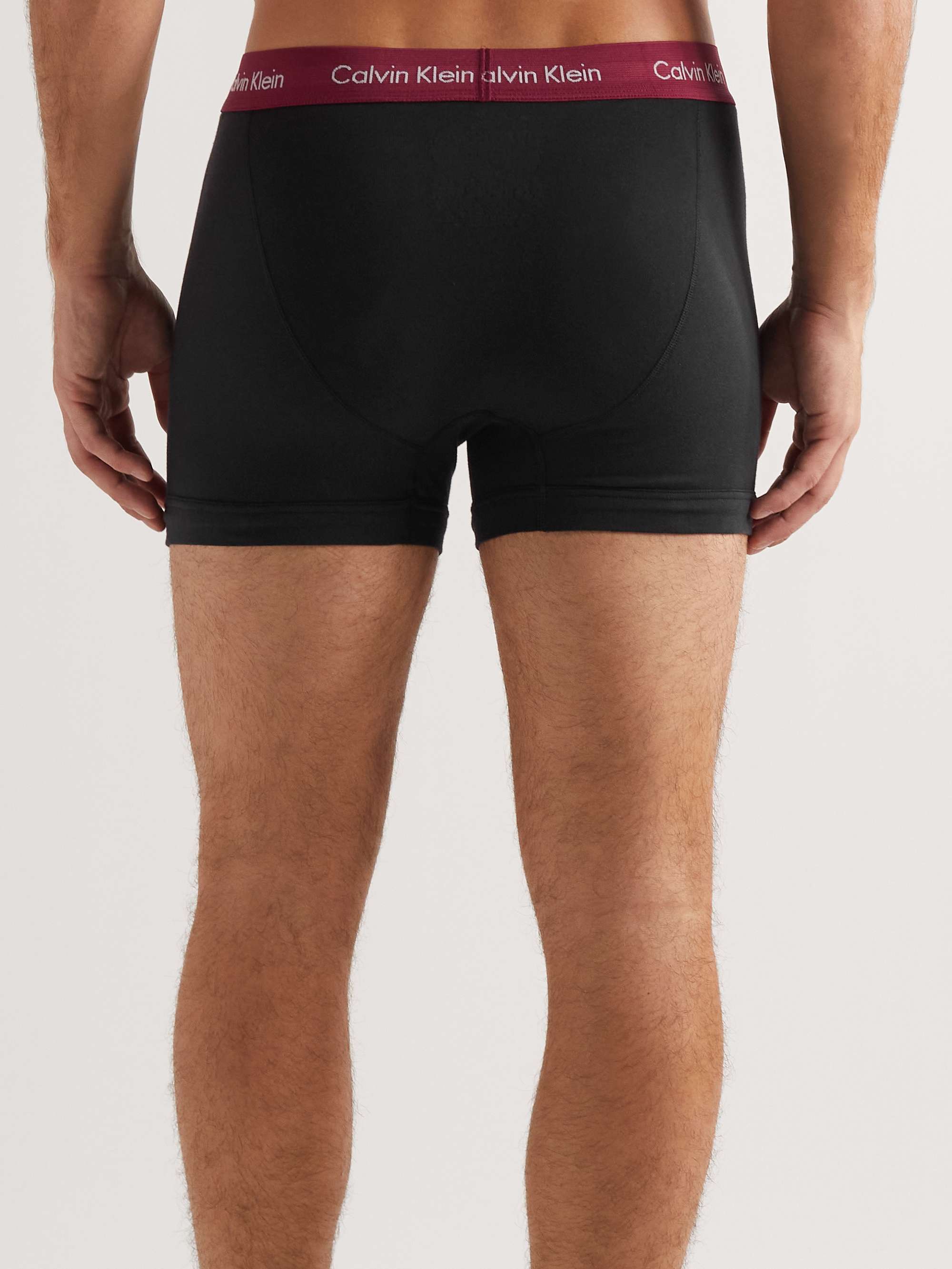 CALVIN KLEIN UNDERWEAR Three-Pack Stretch-Cotton Boxer Briefs