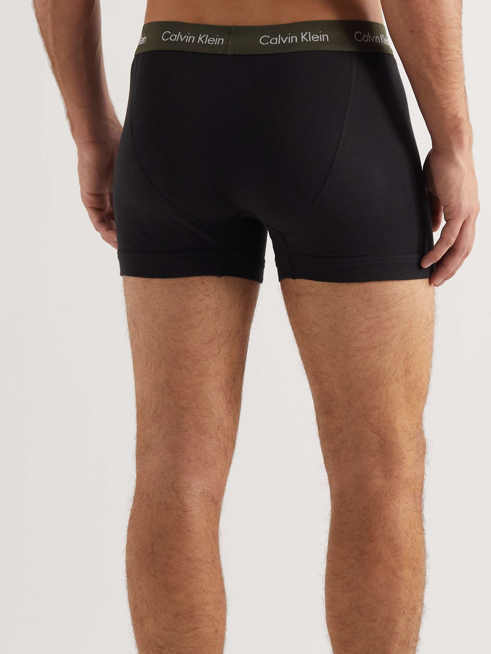 CALVIN KLEIN UNDERWEAR Three-Pack Stretch-Cotton Boxer Briefs