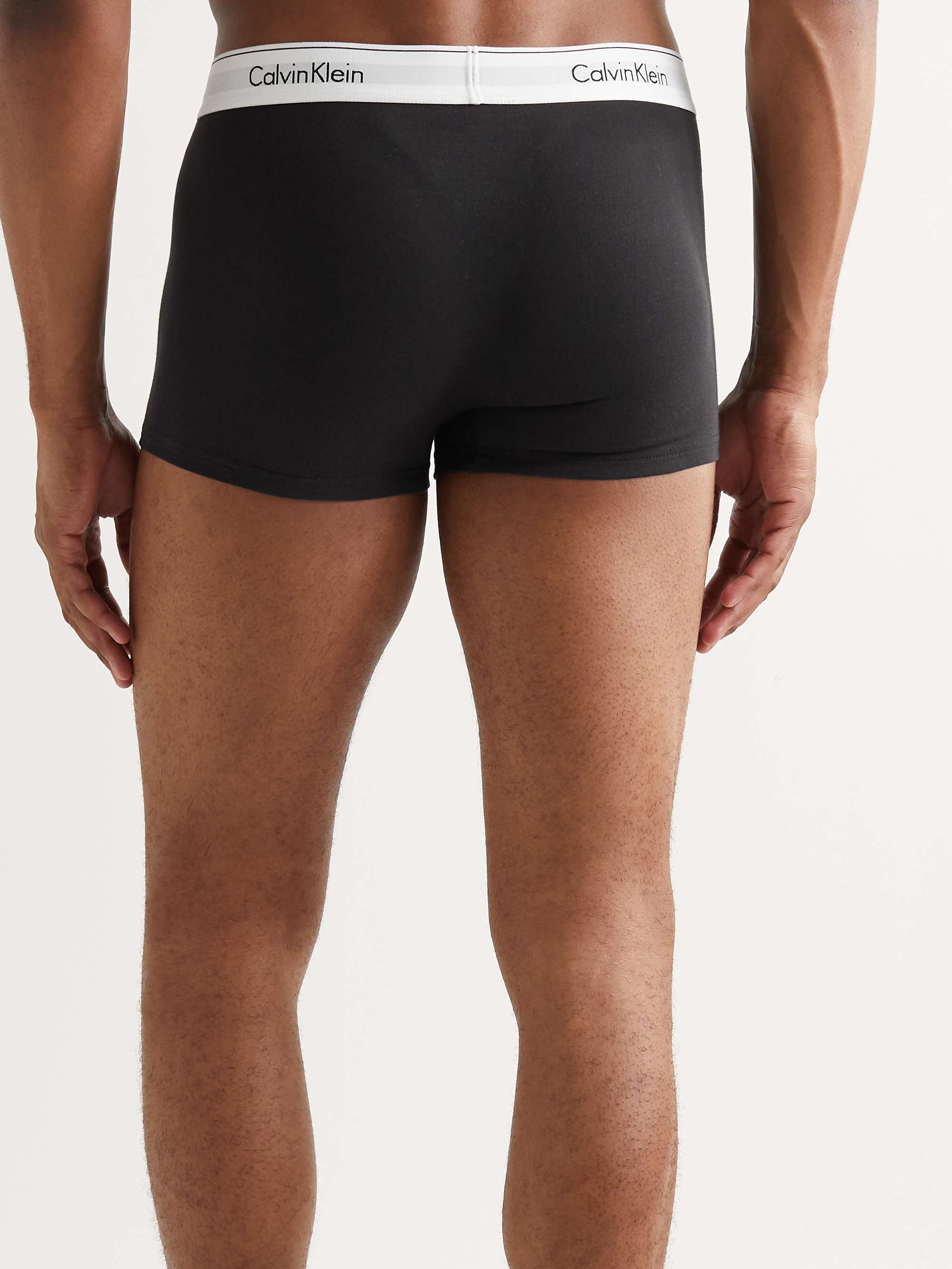 CALVIN KLEIN UNDERWEAR Three-Pack Modern Stretch-Cotton Boxer Briefs