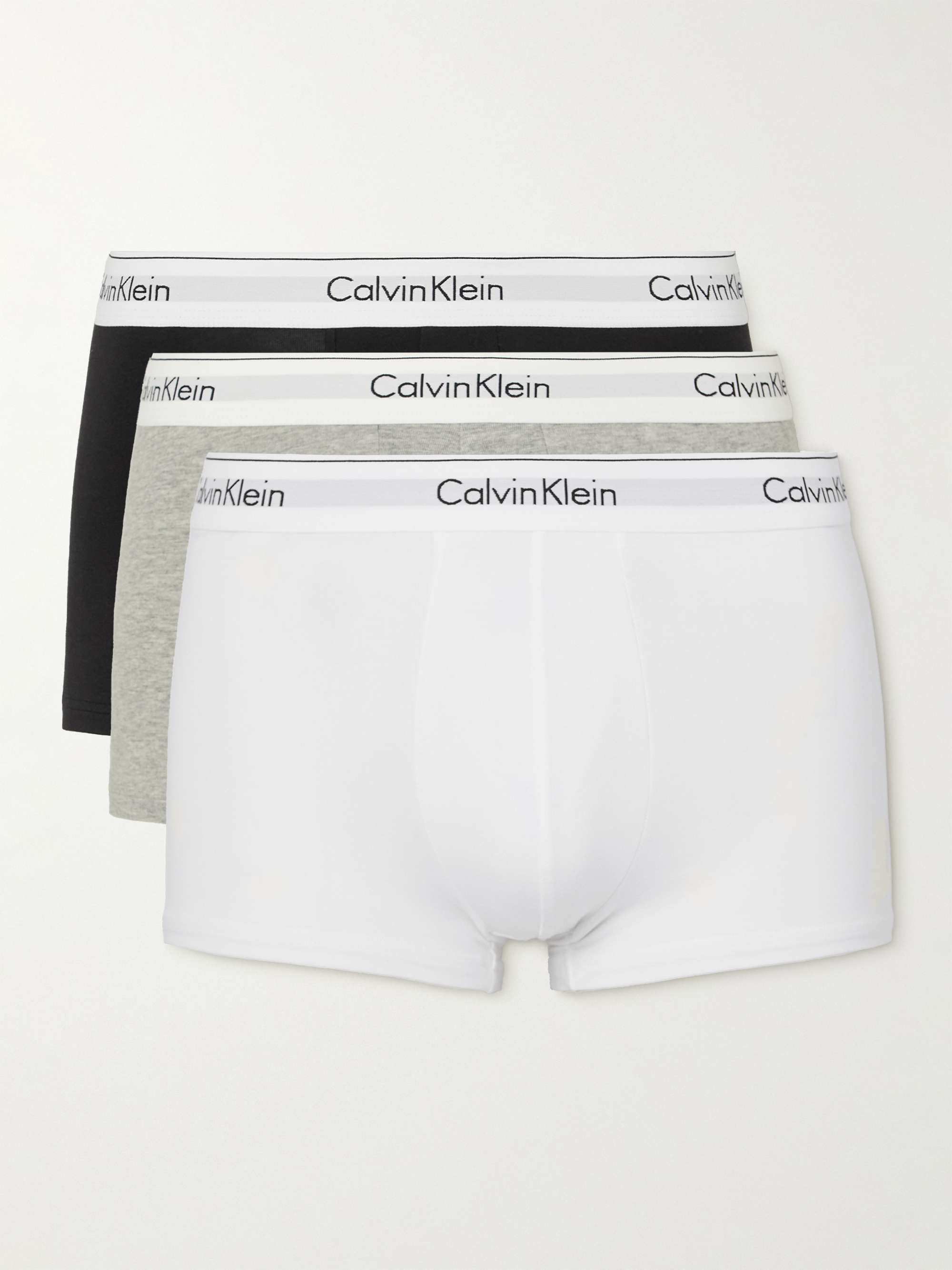 Calvin Klein Cotton Stretch 3 Pack Boxer Briefs White (NU2666-165