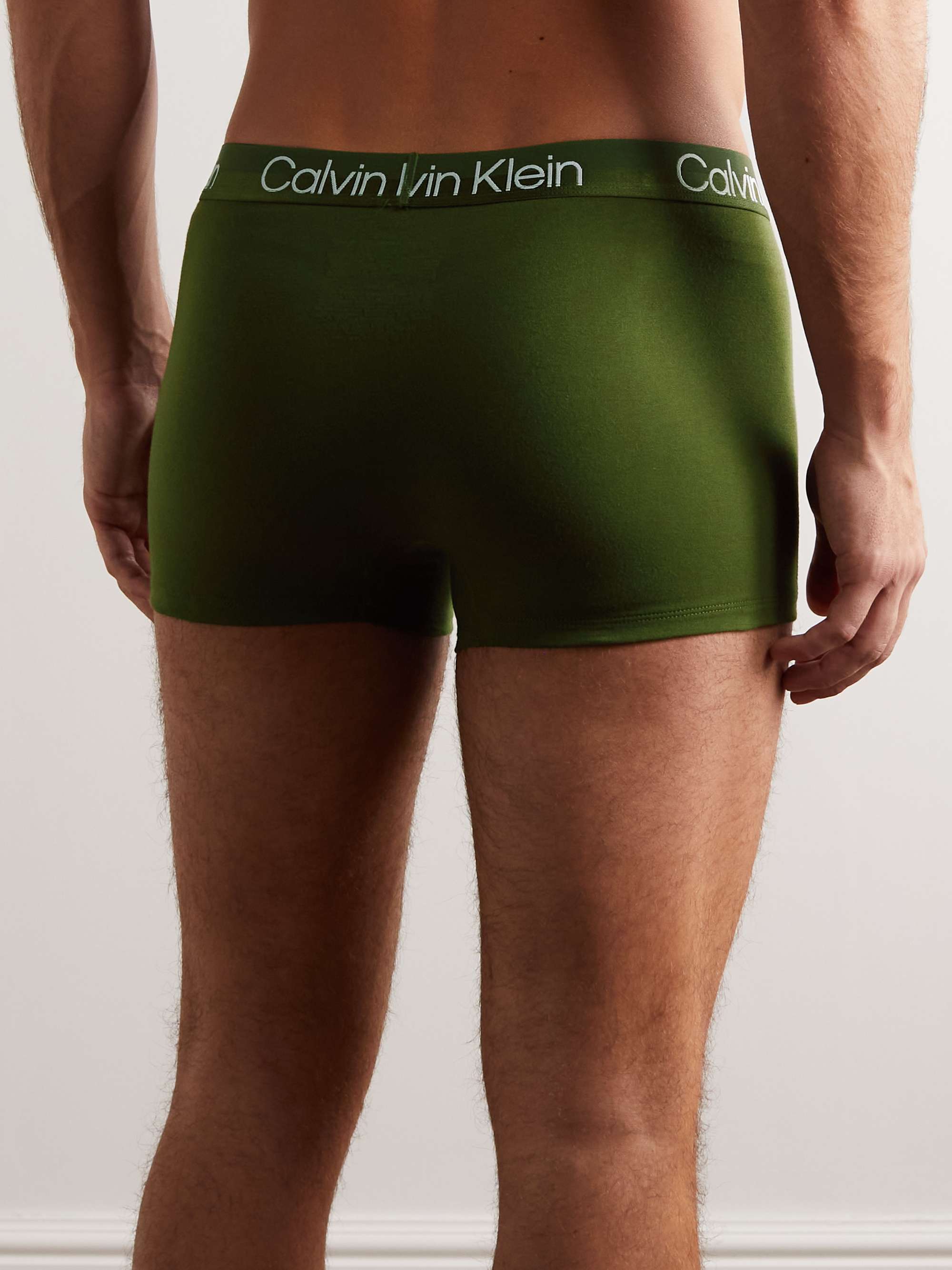 CALVIN KLEIN UNDERWEAR Three-Pack Stretch-Cotton Boxer Briefs