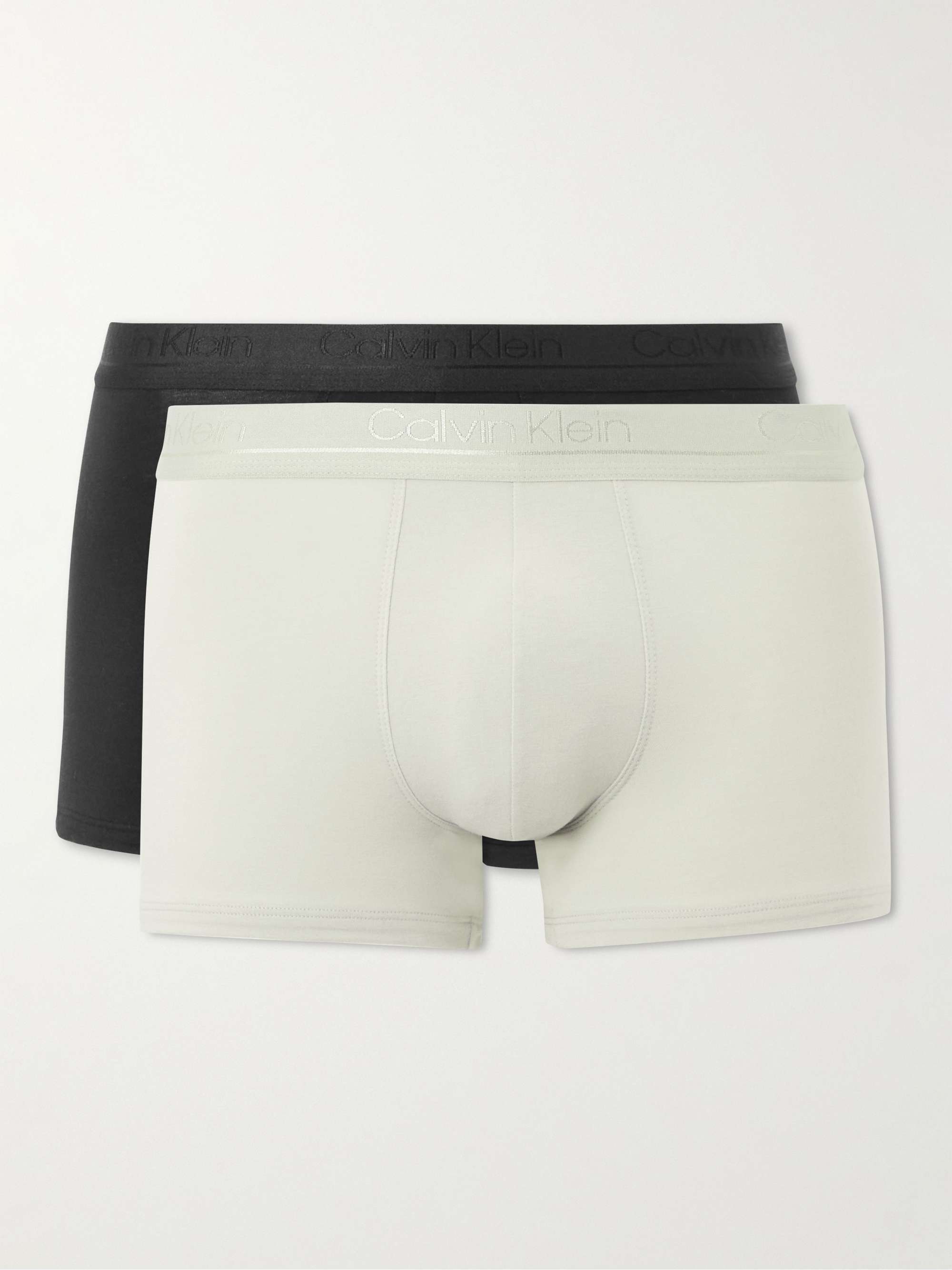 CALVIN KLEIN UNDERWEAR Two-Pack Stretch-Cotton Boxer Briefs