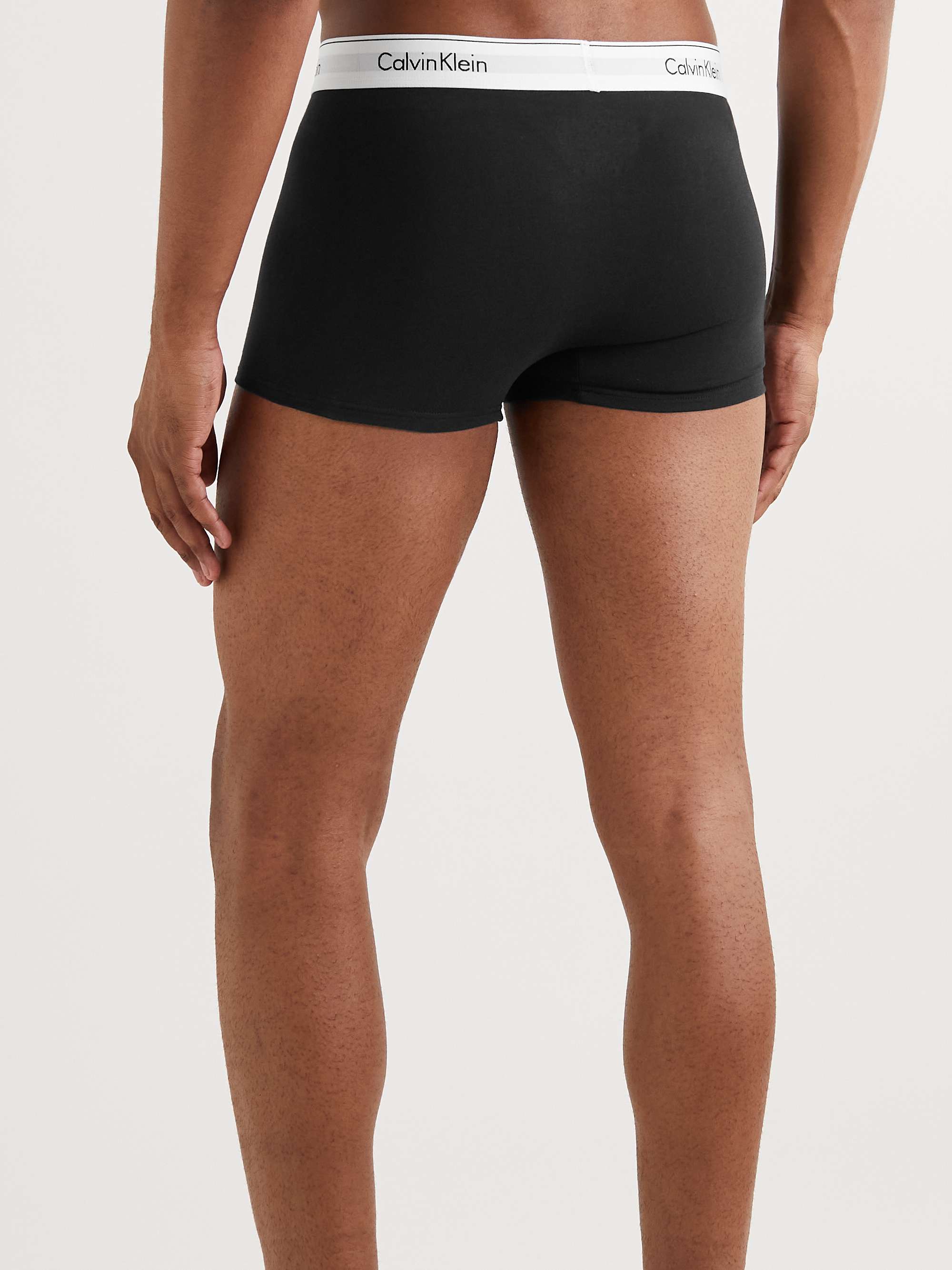 CALVIN KLEIN UNDERWEAR Three-Pack Stretch-Cotton Boxer Briefs