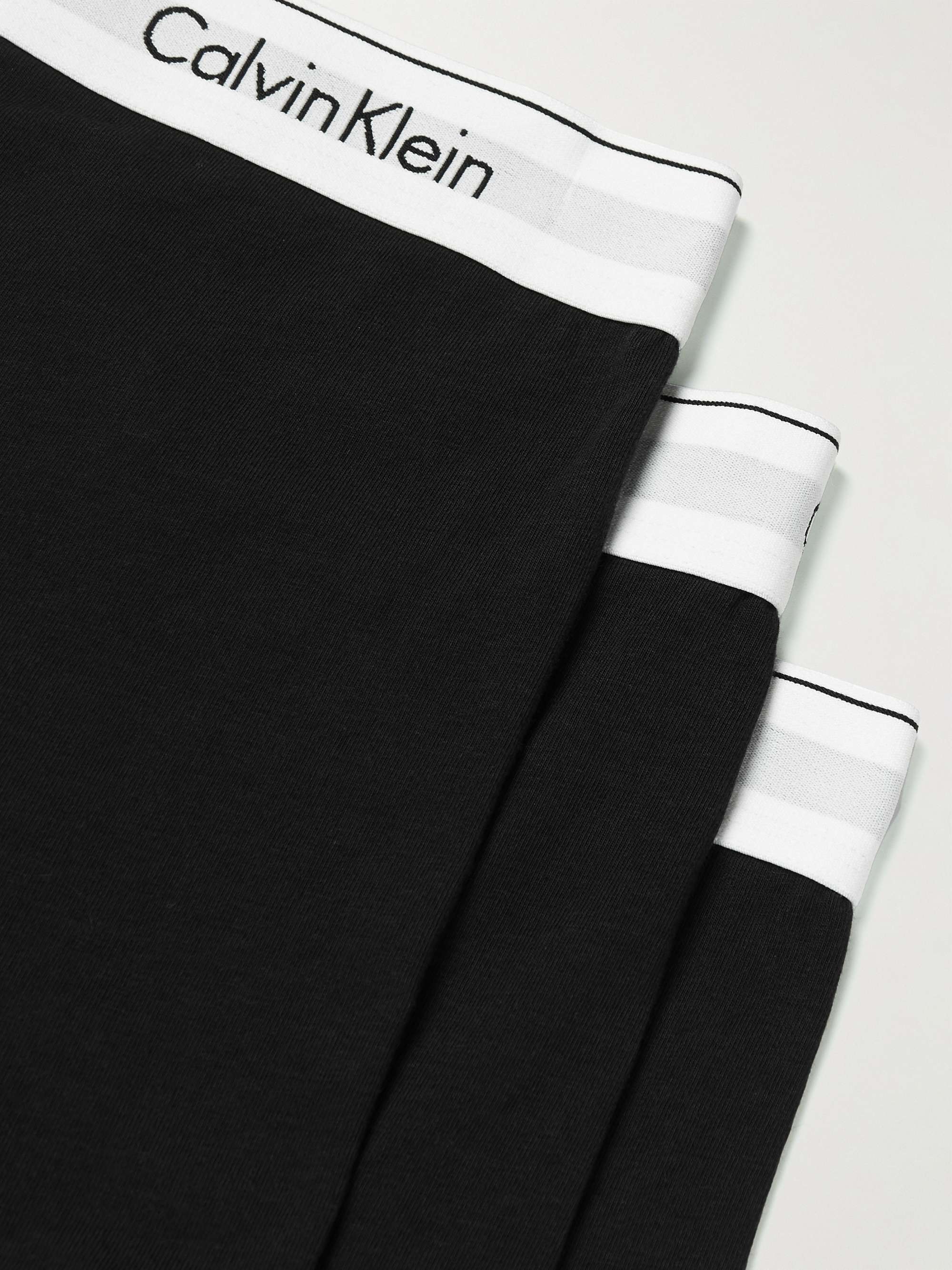 CALVIN KLEIN UNDERWEAR Three-Pack Stretch-Cotton Boxer Briefs