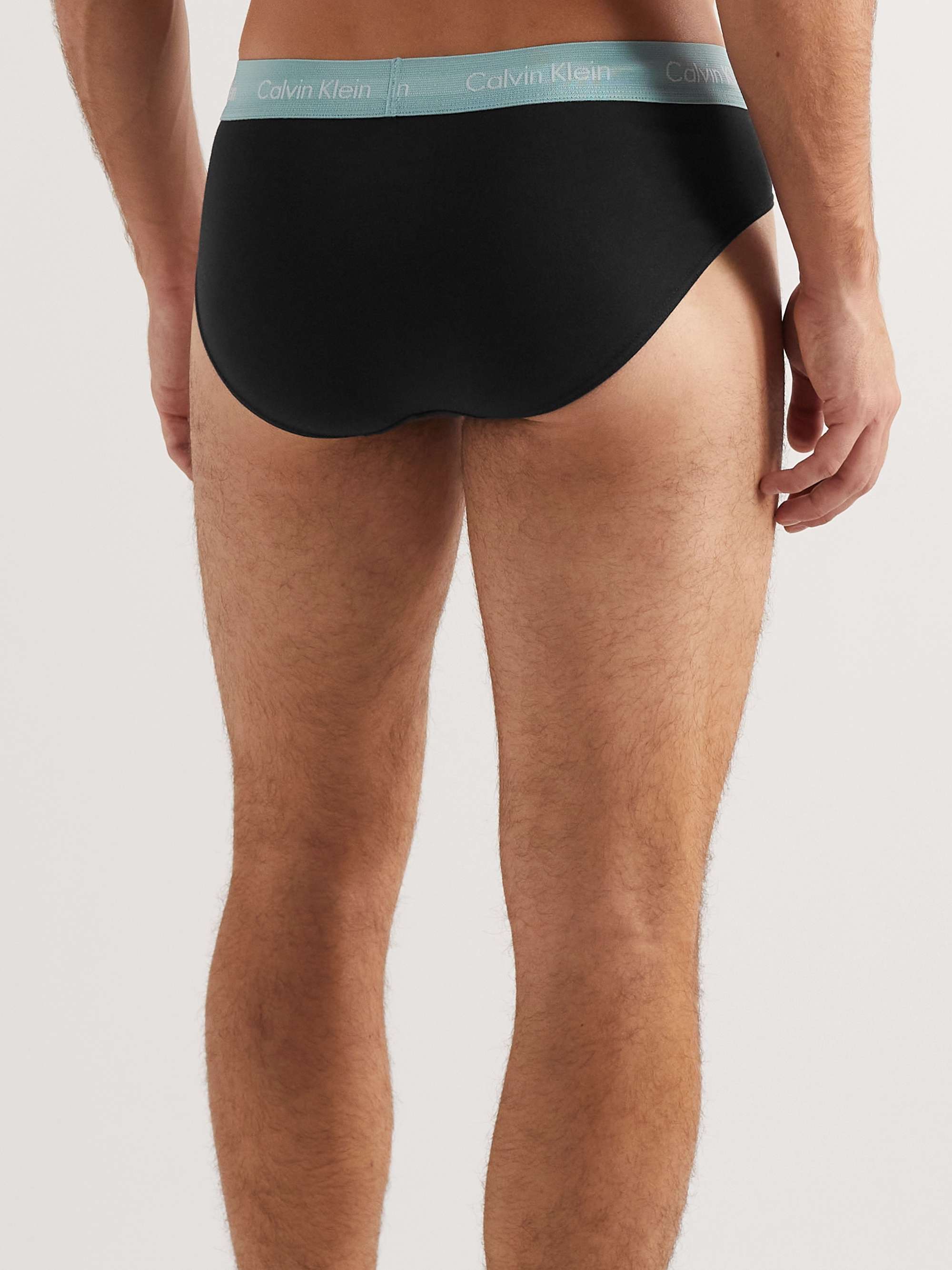 CALVIN KLEIN UNDERWEAR Three-Pack Stretch-Cotton Briefs