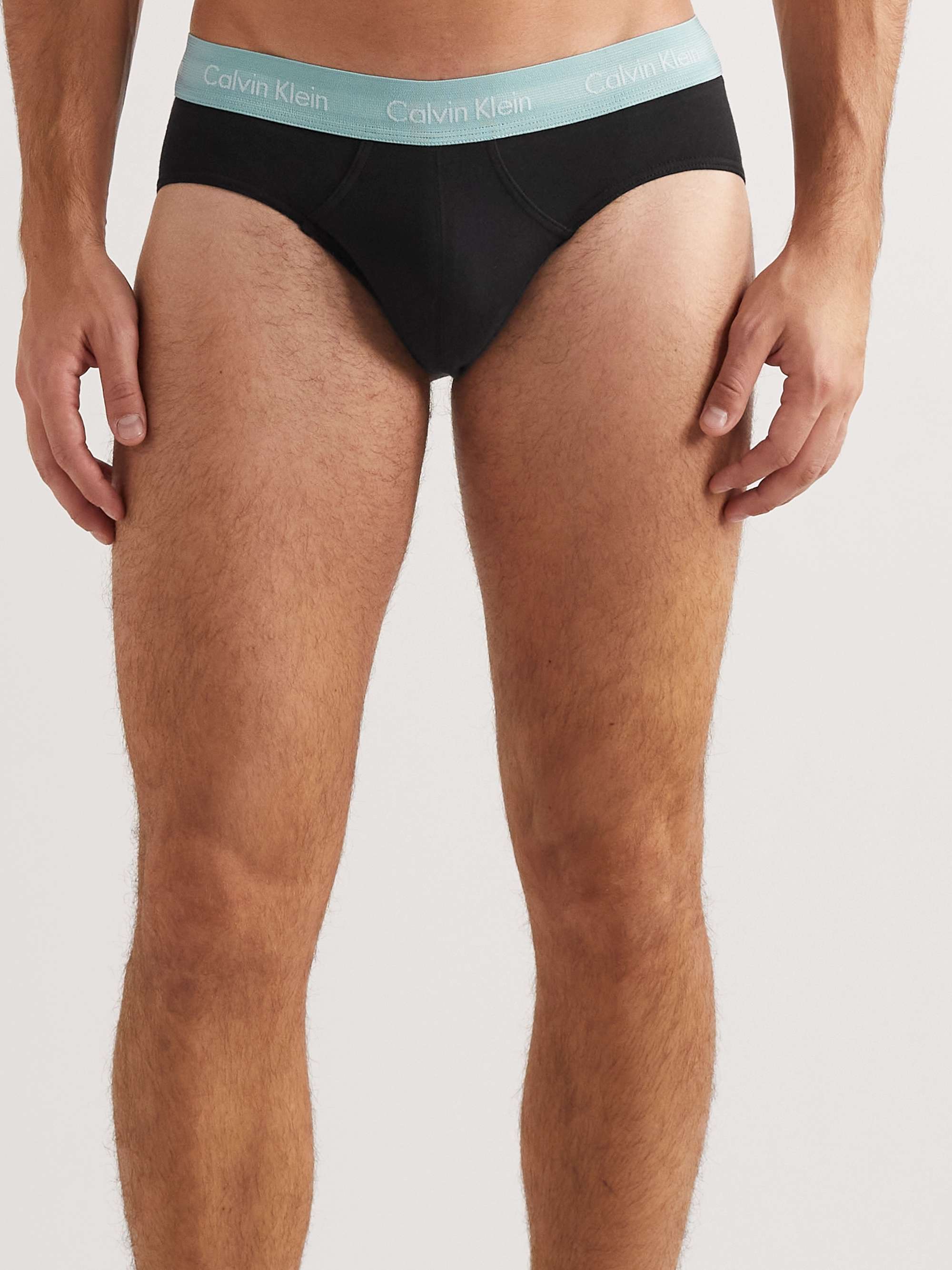 CALVIN KLEIN UNDERWEAR Three-Pack Stretch-Cotton Briefs