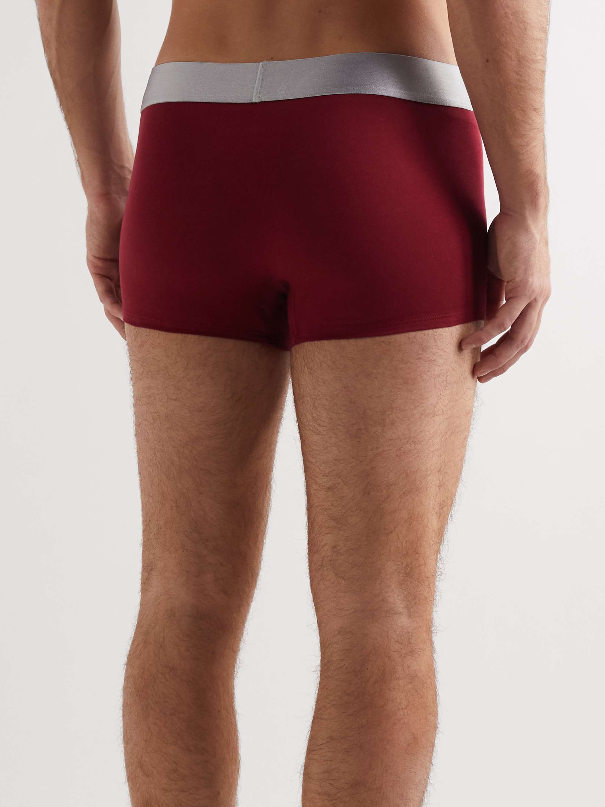 CALVIN KLEIN UNDERWEAR Three-Pack Stretch-Cotton Trunks