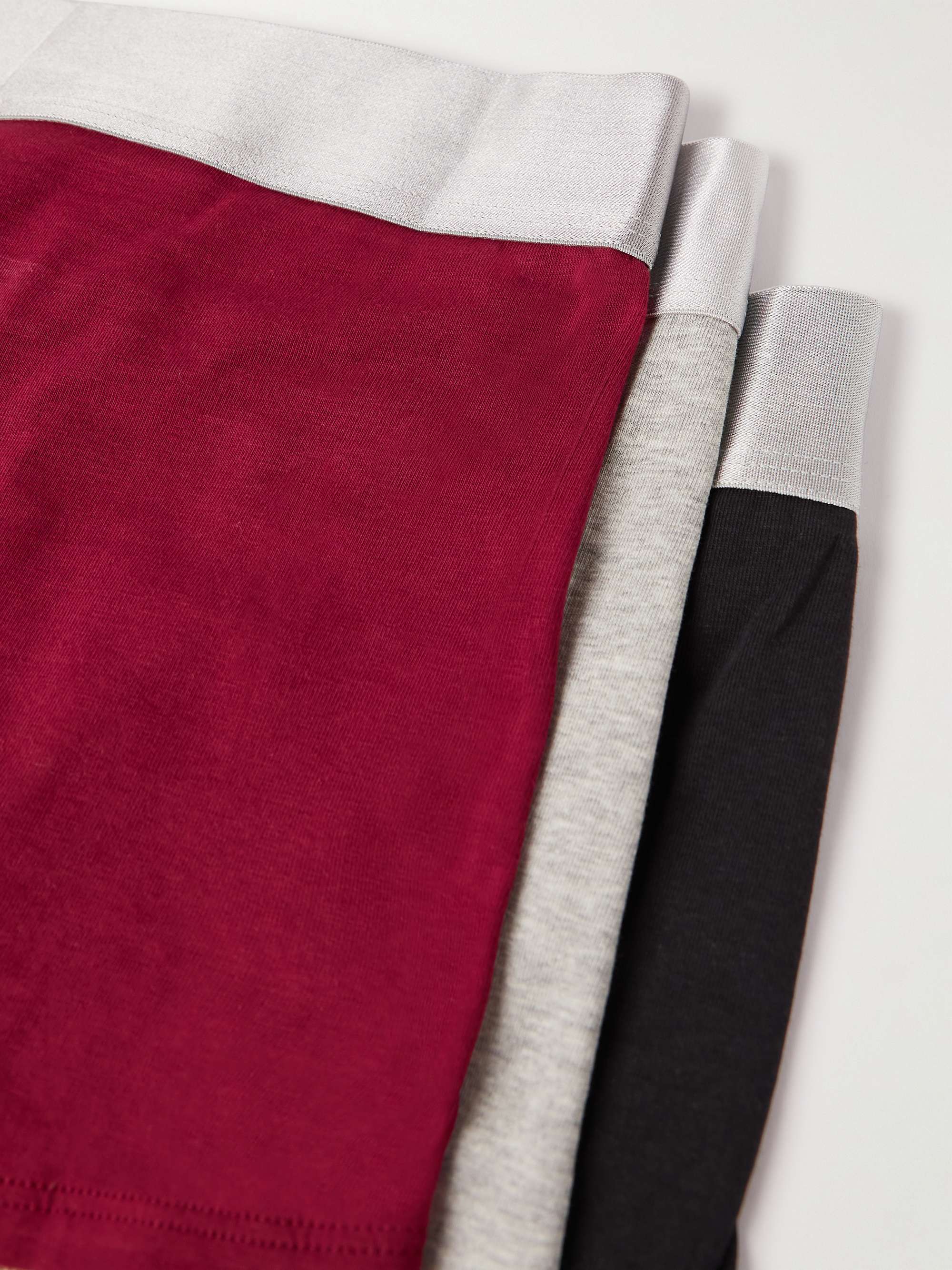 CALVIN KLEIN UNDERWEAR Three-Pack Stretch-Cotton Trunks