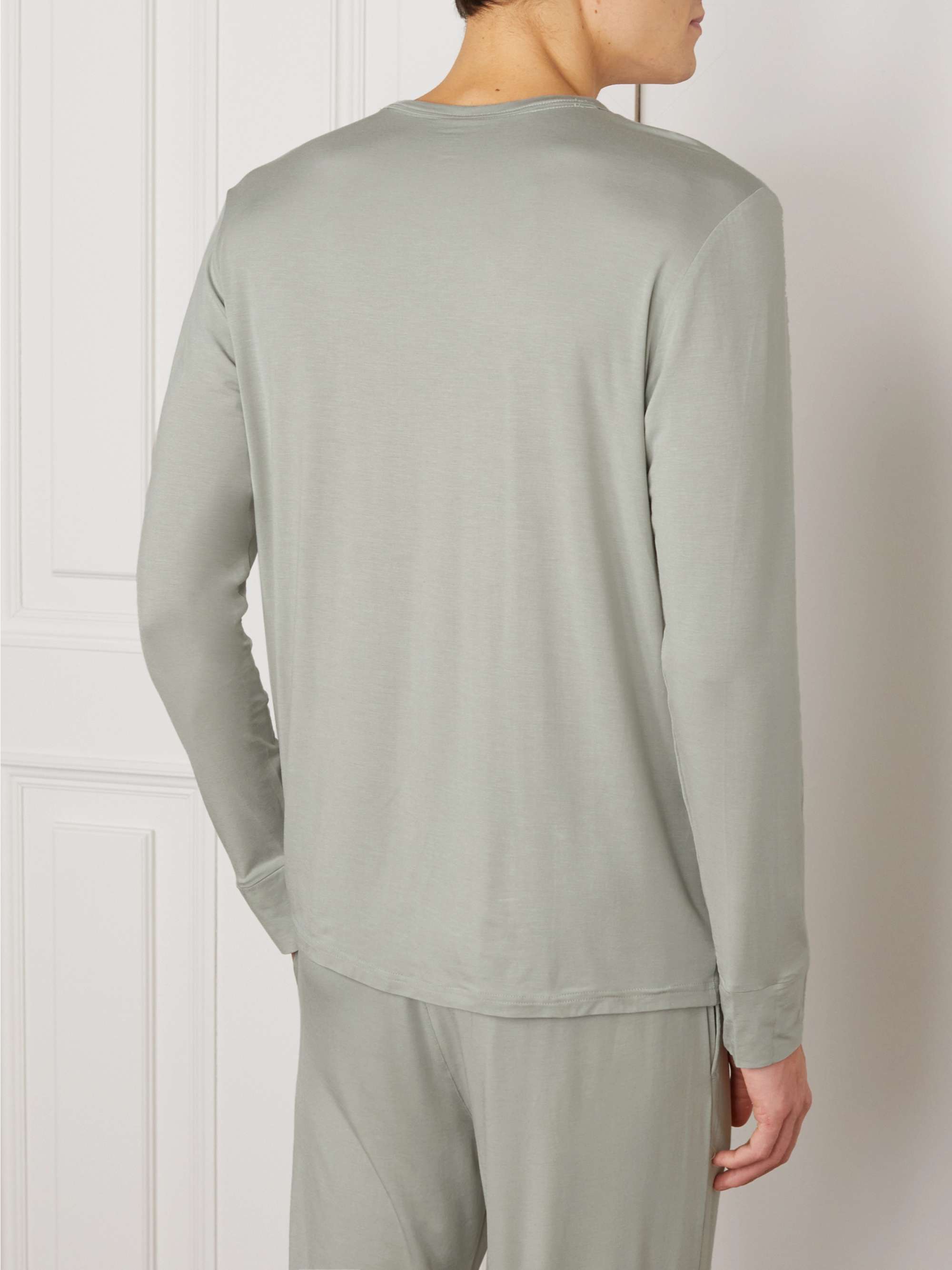 CALVIN KLEIN UNDERWEAR Logo-Appliquéd Stretch-Modal and Cashmere-Blend Pyjama Top