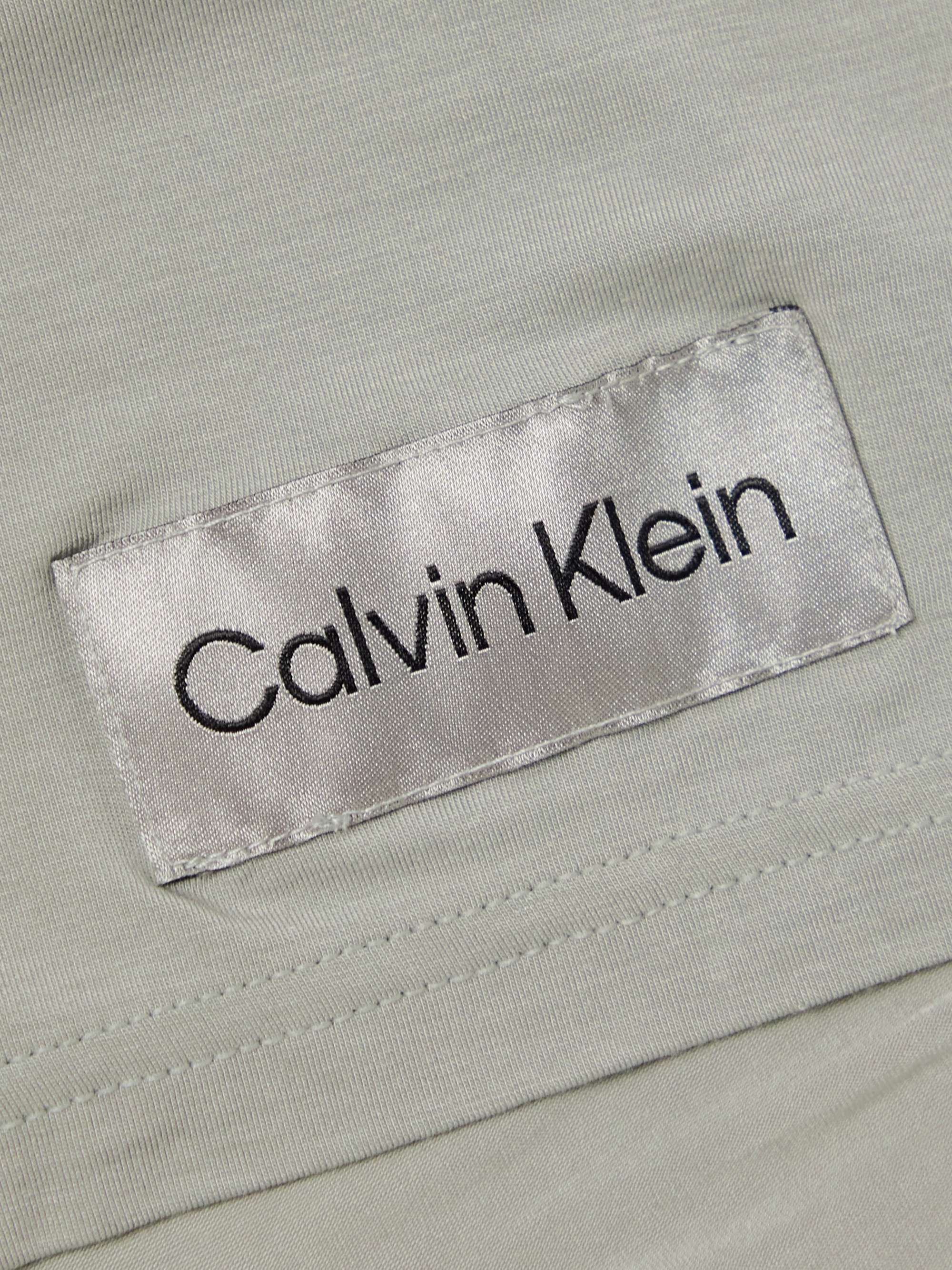 CALVIN KLEIN UNDERWEAR Logo-Appliquéd Stretch-Modal and Cashmere-Blend Pyjama Top